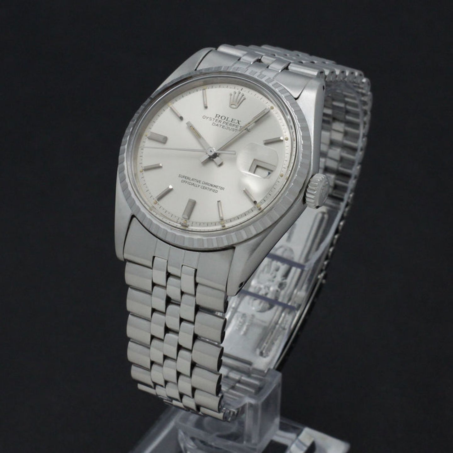 Rolex Datejust 1603 (1970) - Zilver wijzerplaat 36mm Staal (2/7)