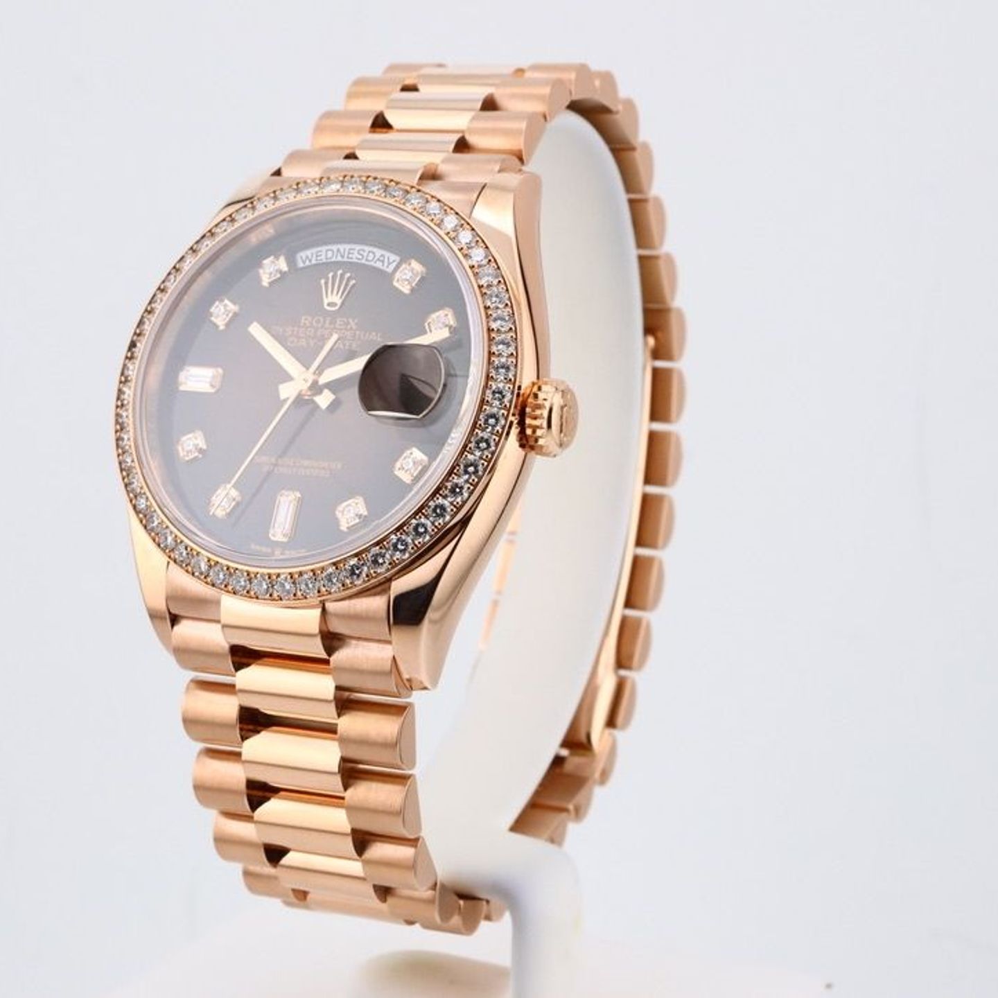 Rolex Day-Date 36 128345RBR (2019) - Brown dial 36 mm Rose Gold case (2/8)