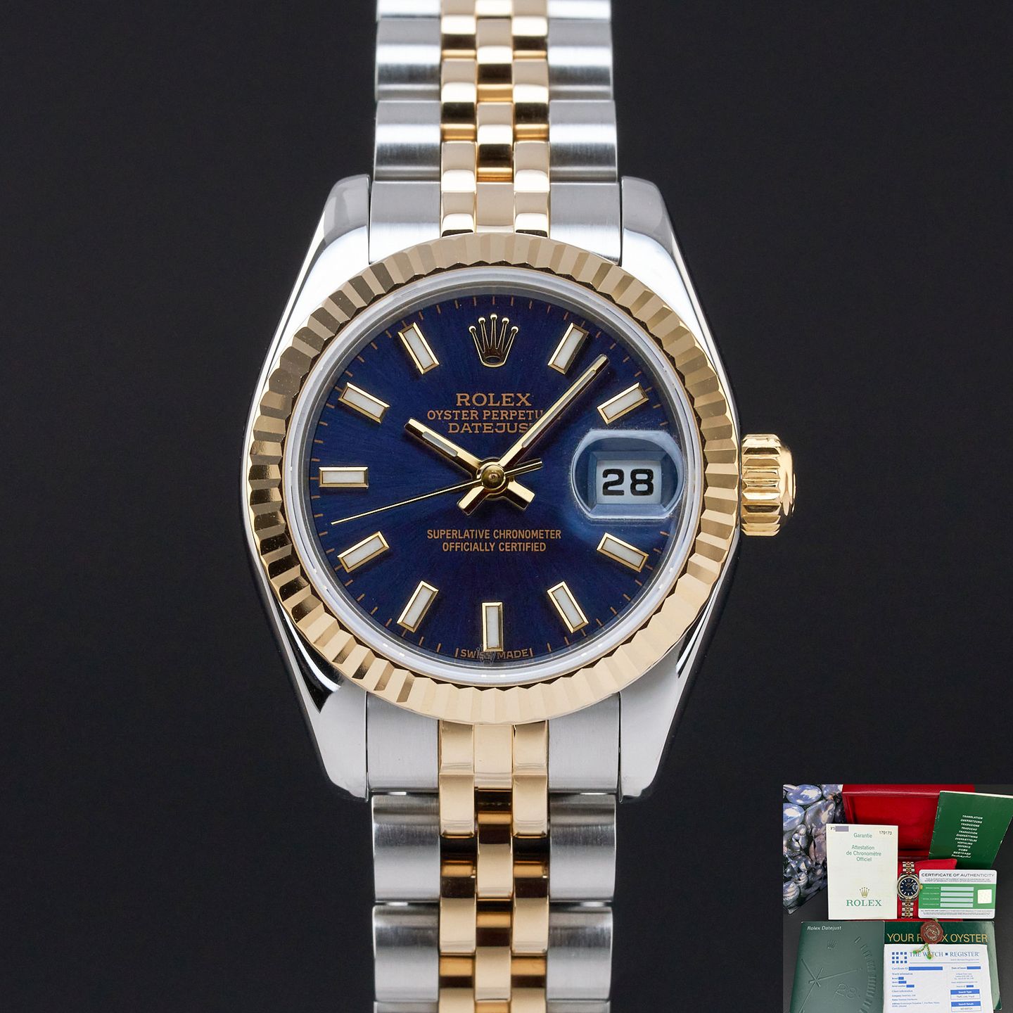 Rolex Lady-Datejust 179173 (Unknown (random serial)) - 26 mm Gold/Steel case (1/8)