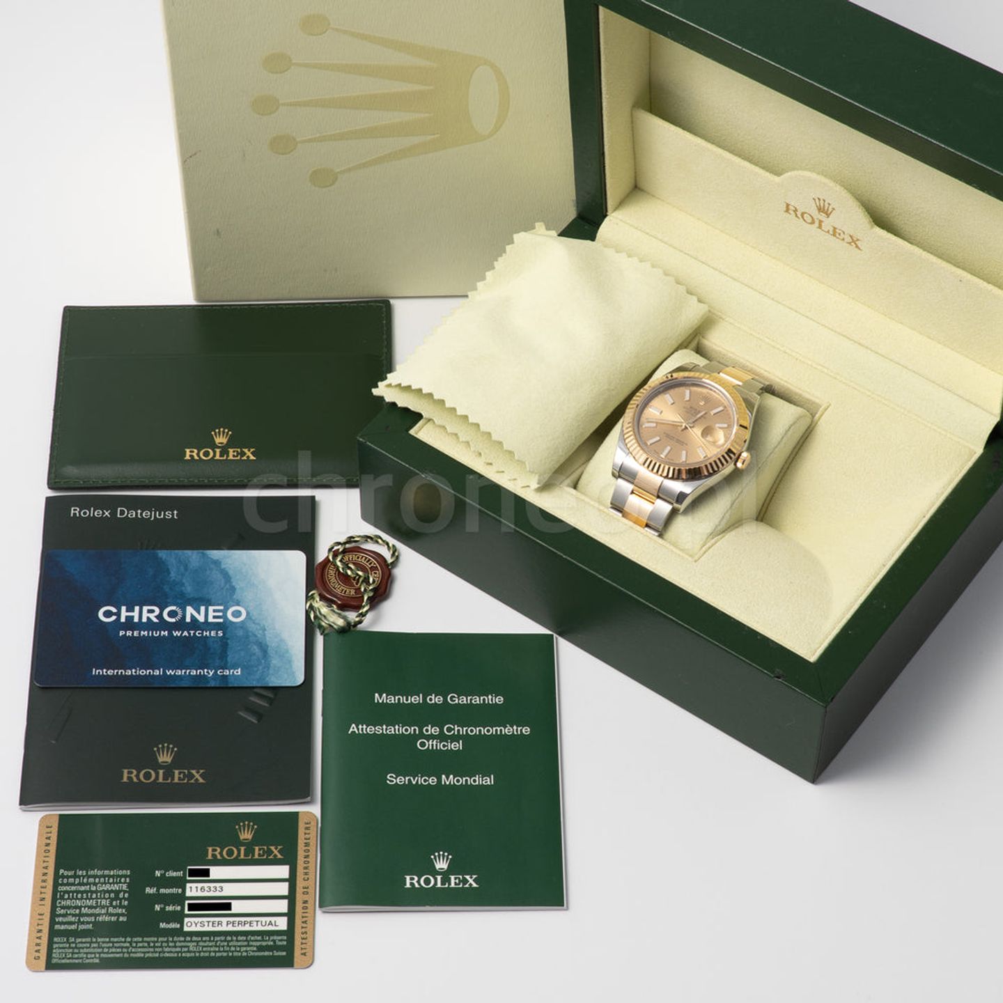 Rolex Datejust 41 126333 (2011) - Champagne dial 41 mm Gold/Steel case (8/8)