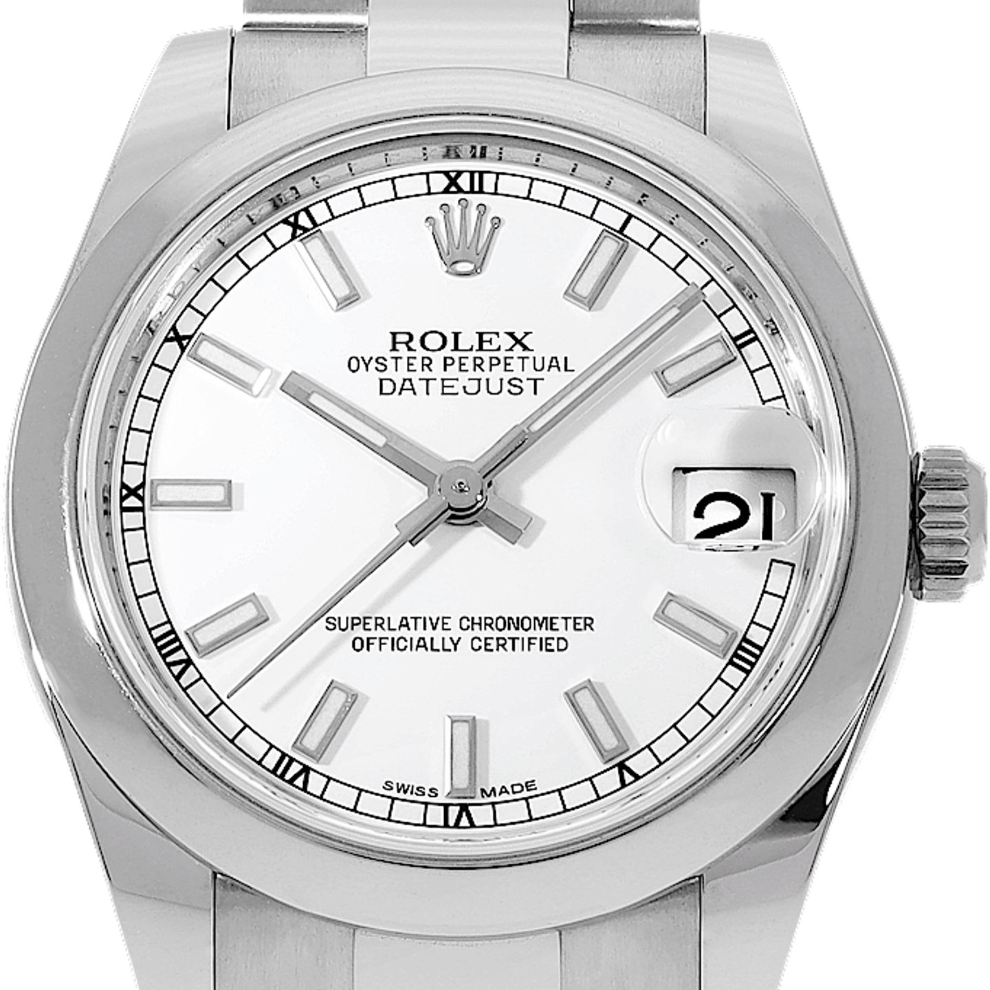Rolex Datejust 31 178240 (2018) - White dial 31 mm Steel case (1/2)