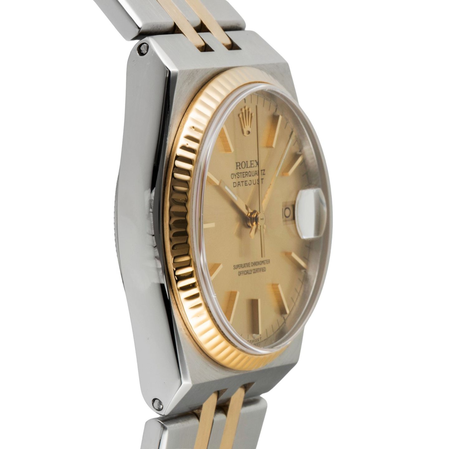 Rolex Datejust Oysterquartz 17013 (1986) - 36 mm Gold/Steel case (7/8)