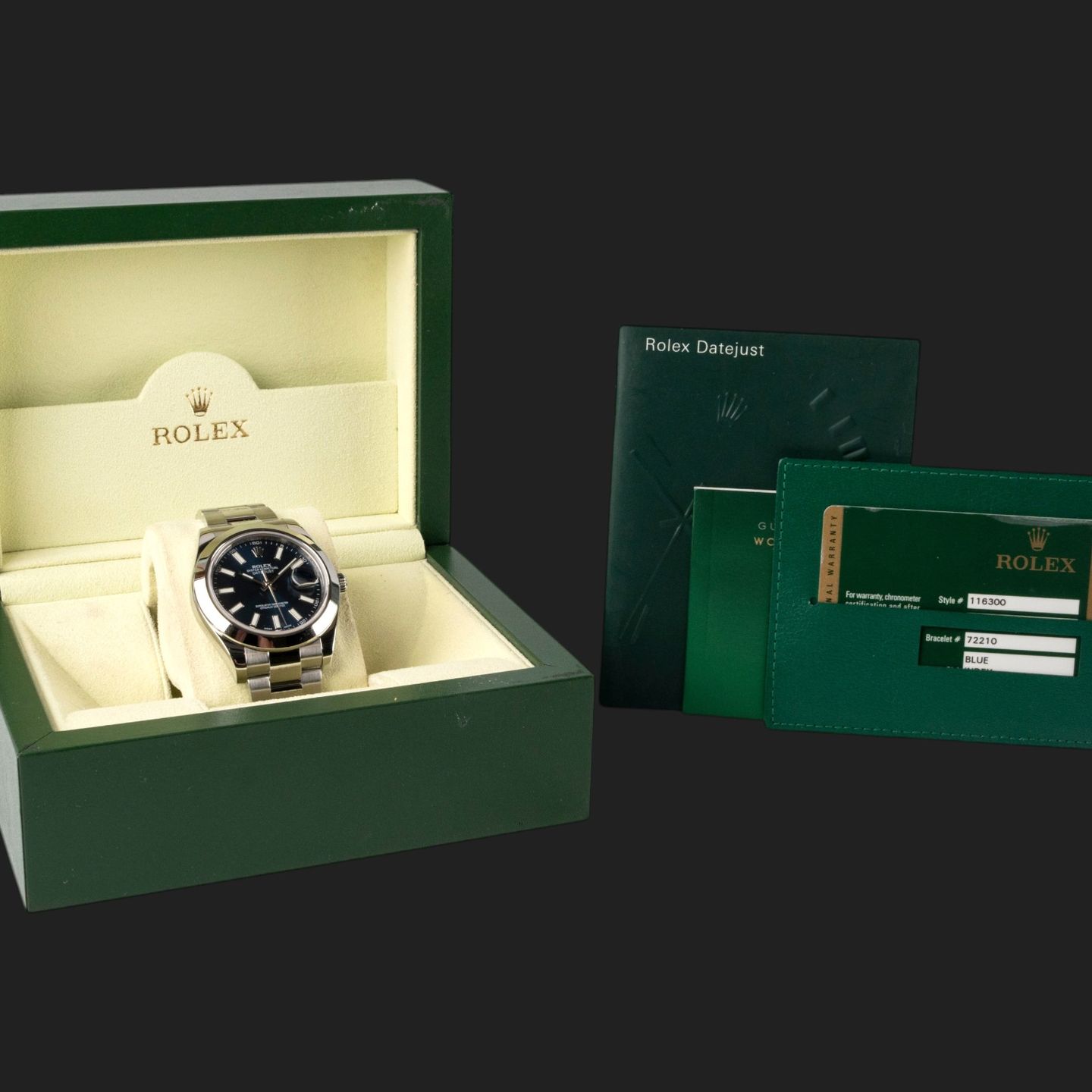 Rolex Datejust II 116300 (2014) - Blue dial 41 mm Steel case (8/8)