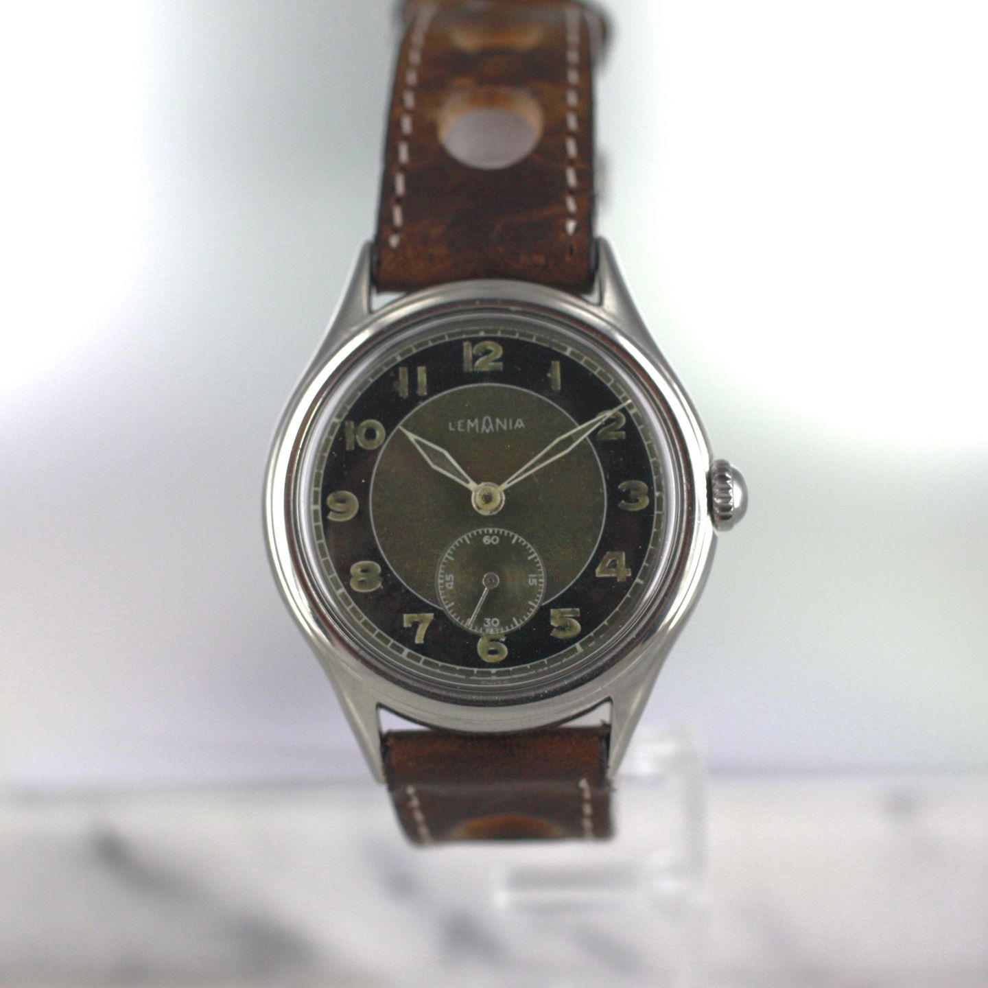 Lemania Vintage 239A (Unknown (random serial)) - Black dial Unknown Steel case (1/8)