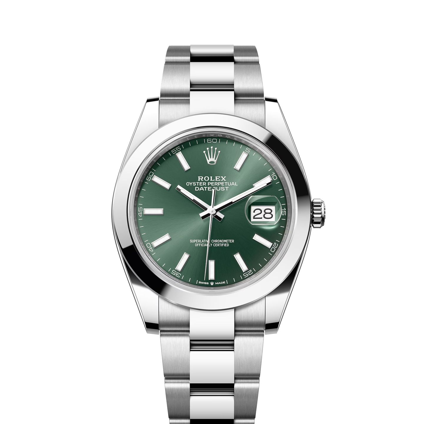 Rolex Datejust 41 126300 (2023) - Groen wijzerplaat 41mm Staal (1/8)