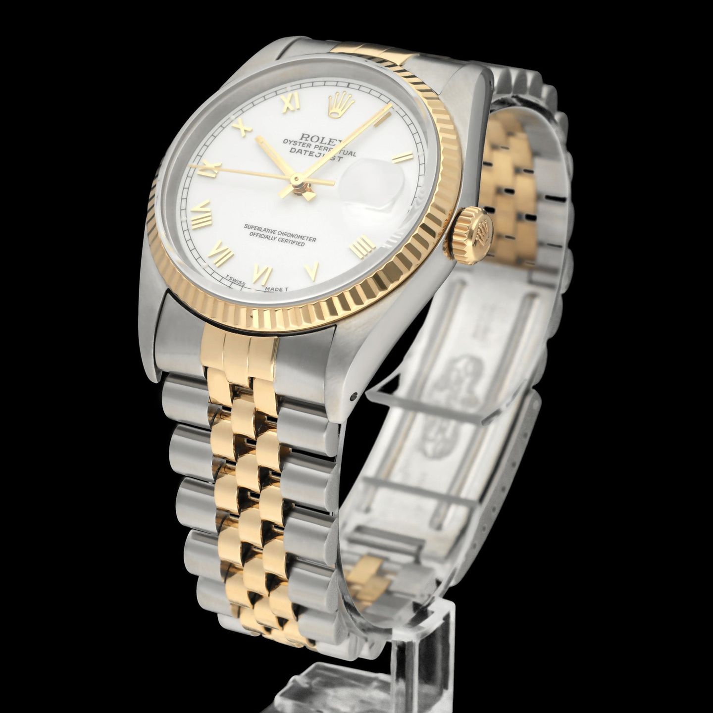 Rolex Datejust 36 16233 (1994) - White dial 36 mm Gold/Steel case (4/8)