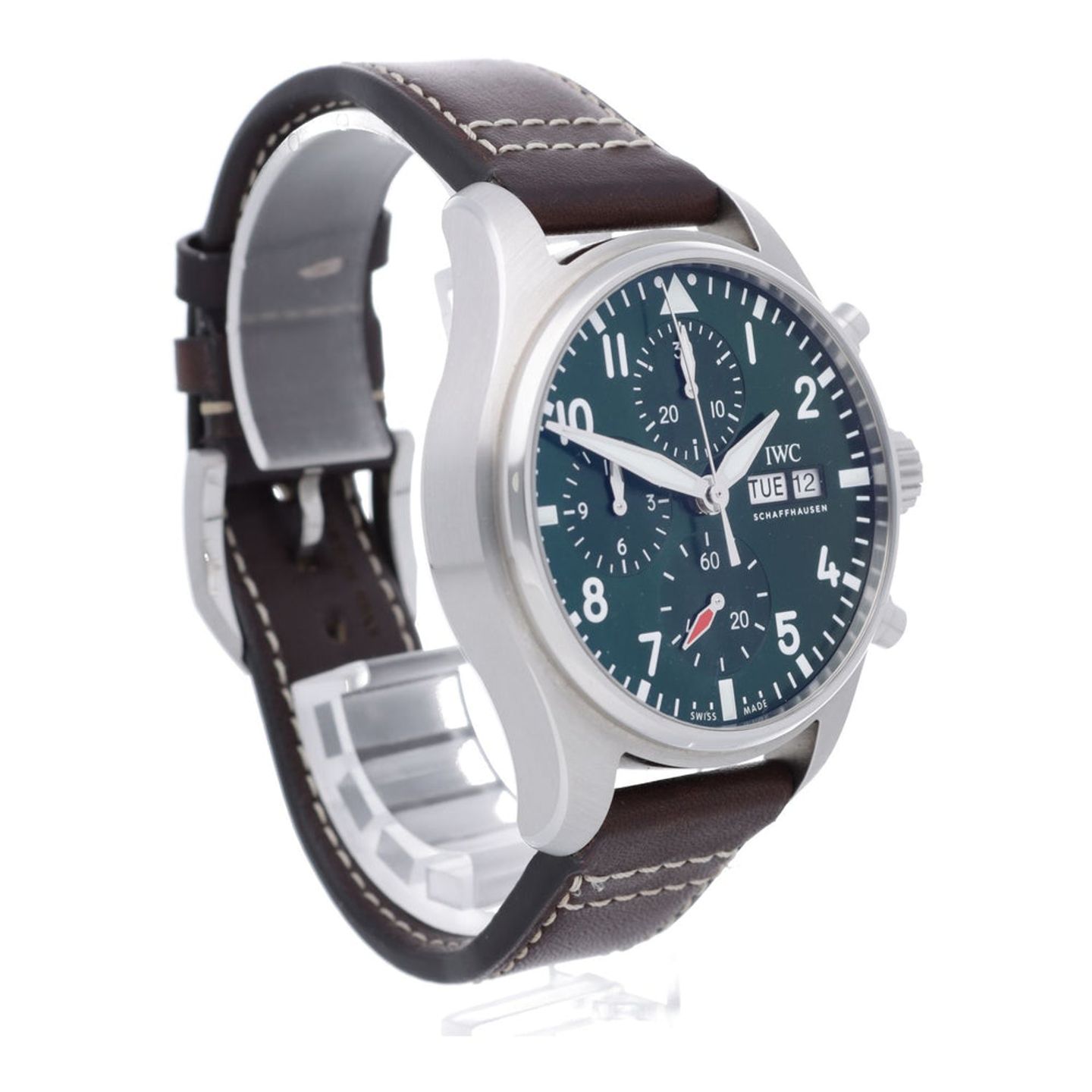IWC Pilot Chronograph IW388103 (2022) - Green dial 41 mm Steel case (5/5)