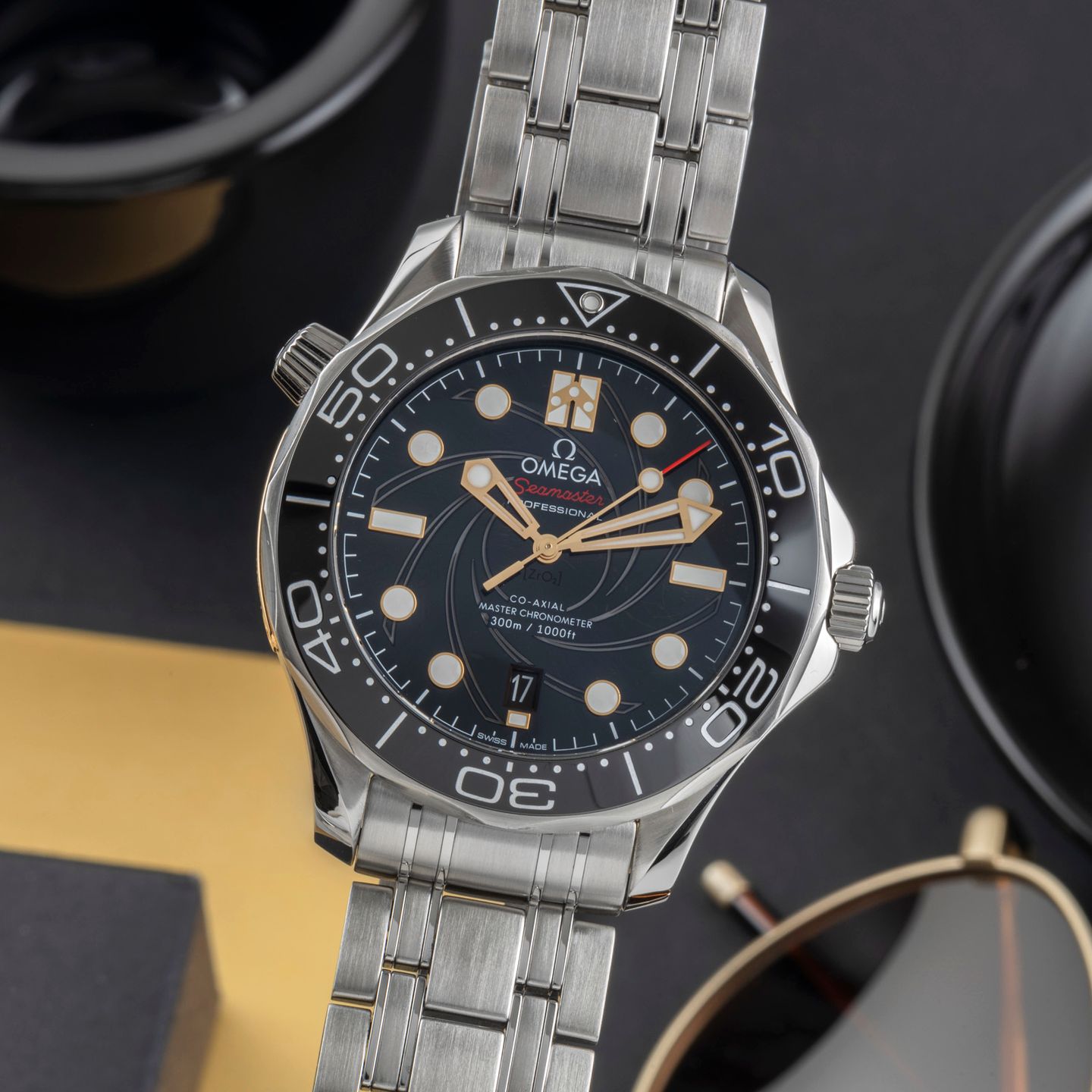 Omega Seamaster Diver 300 M 210.22.42.20.01.004 (Onbekend (willekeurig serienummer)) - Zwart wijzerplaat 42mm Staal (3/8)