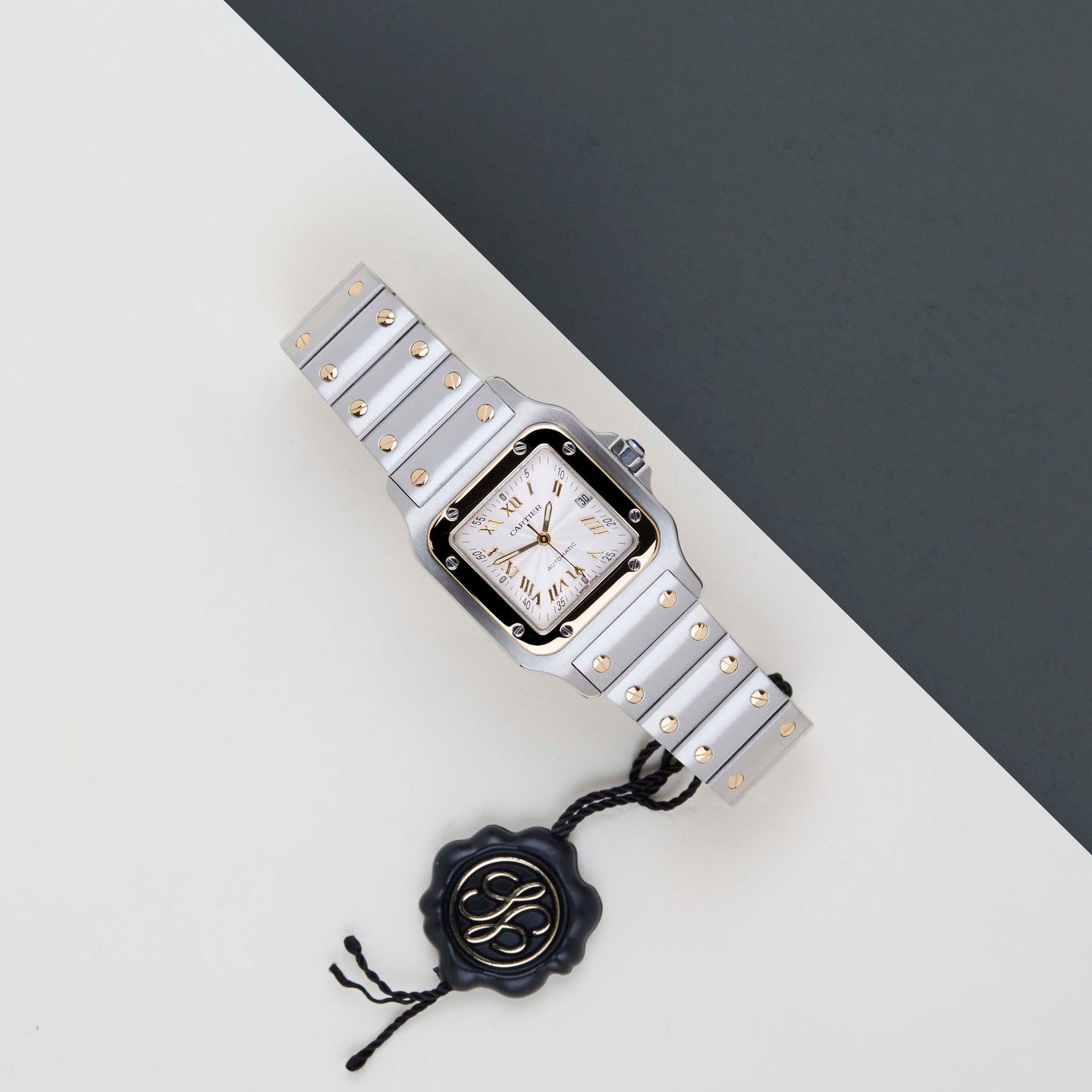 Cartier Santos Galbée 2319 (2001) - Zilver wijzerplaat 29mm Staal (2/8)