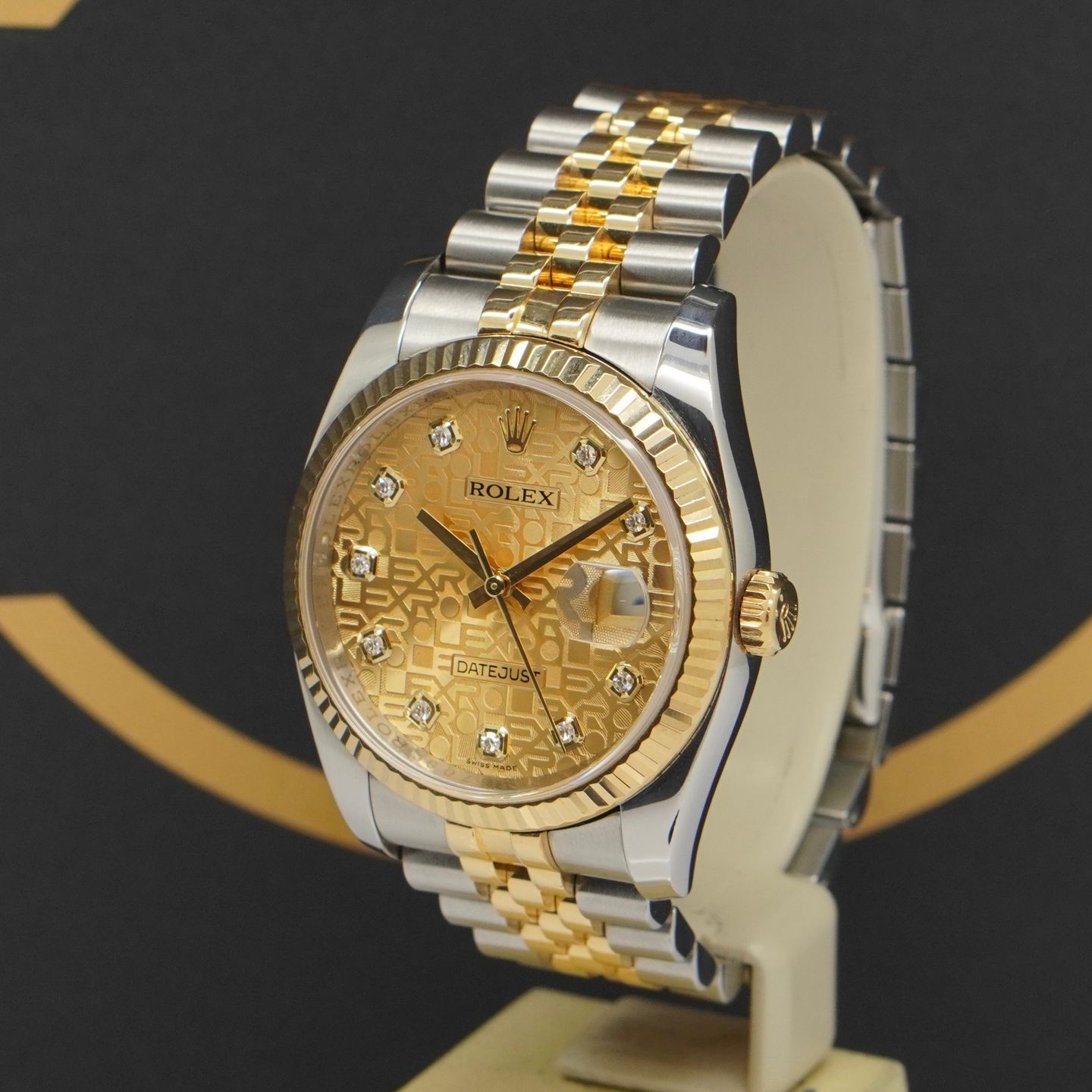 Rolex Datejust 36 116233 (2013) - Gold dial 36 mm Gold/Steel case (3/7)