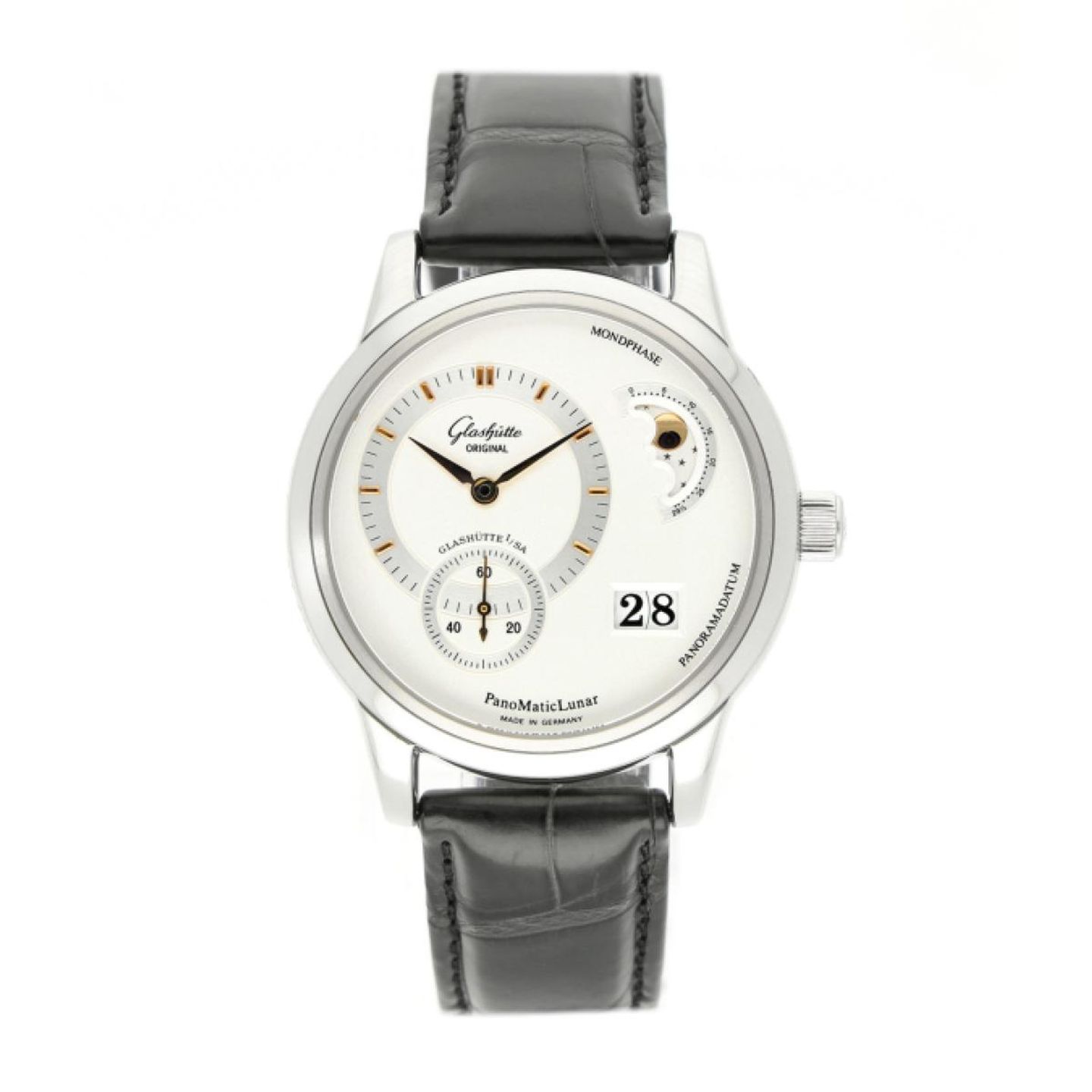 Glashütte Original Senator Karrée 1-22-02-51-51-04 (2009) - Silver dial 40 mm Rose Gold case (1/5)