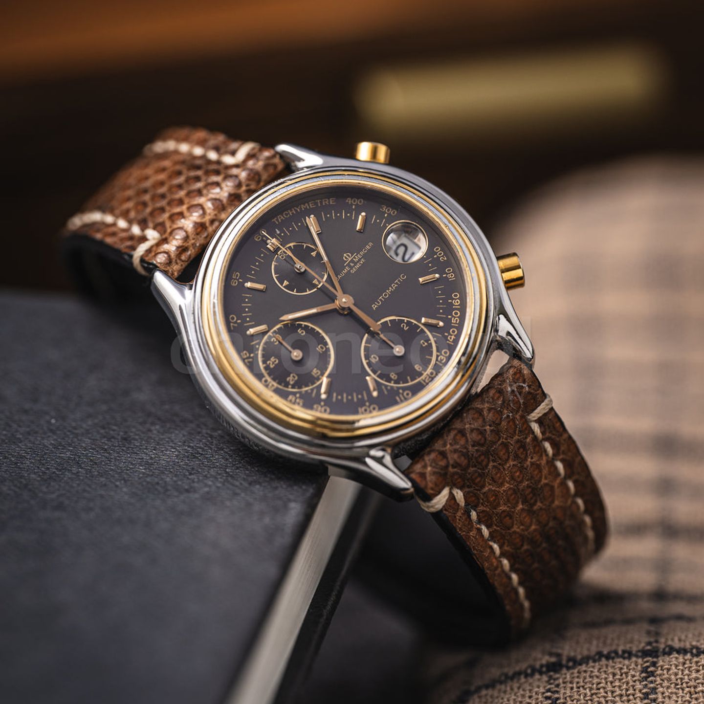 Baume & Mercier Baume M0A10686 (Unknown (random serial)) - Black dial 41 mm Steel case (1/8)