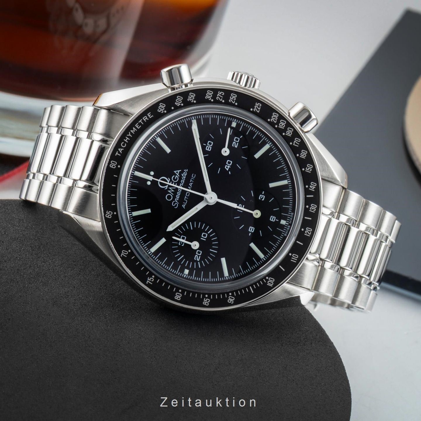 Omega Speedmaster Reduced 3539.50.00 (1999) - Zwart wijzerplaat 39mm Staal (2/8)