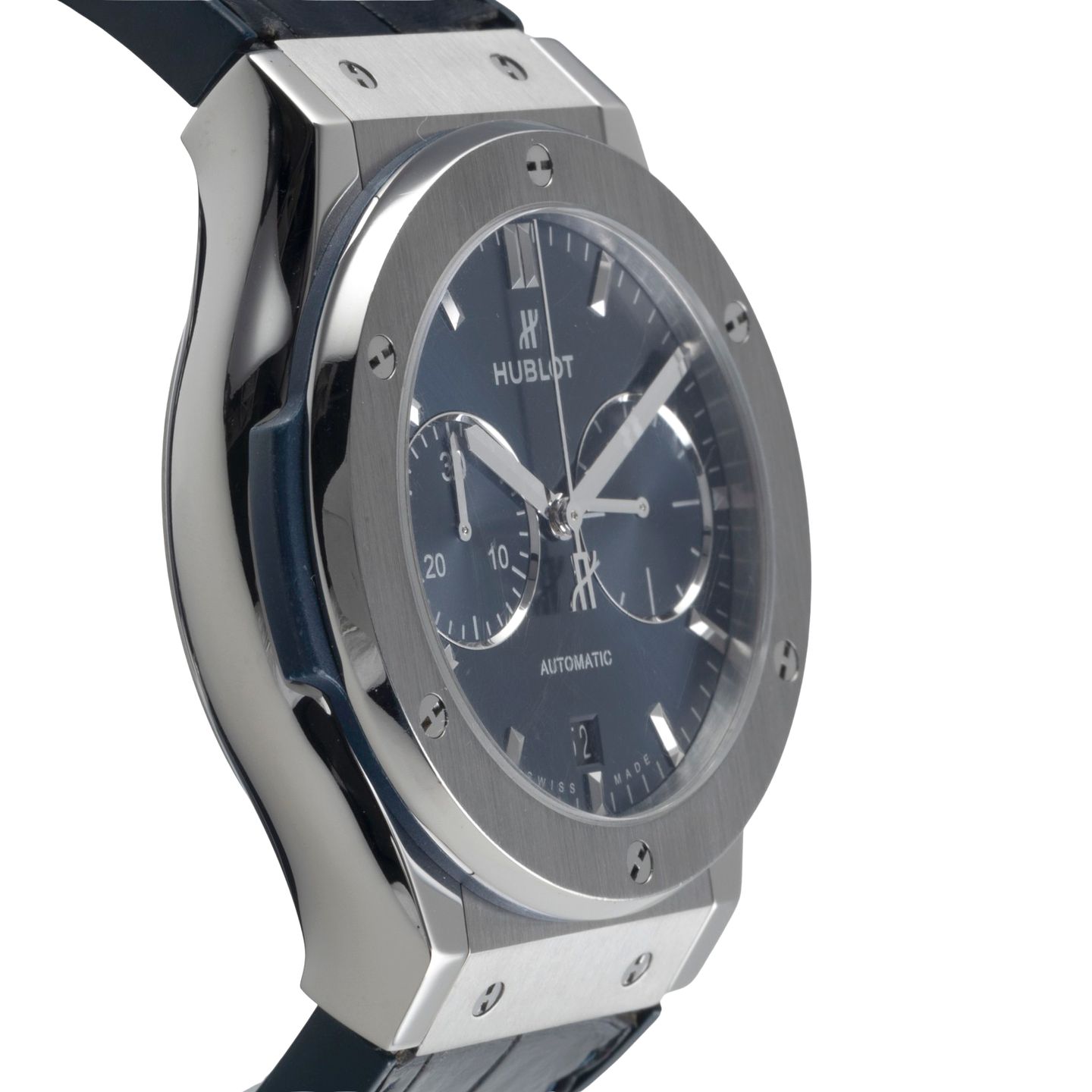 Hublot Classic Fusion Blue 521.nx.7170.lr (Unknown (random serial)) - Blue dial 45 mm Titanium case (7/8)