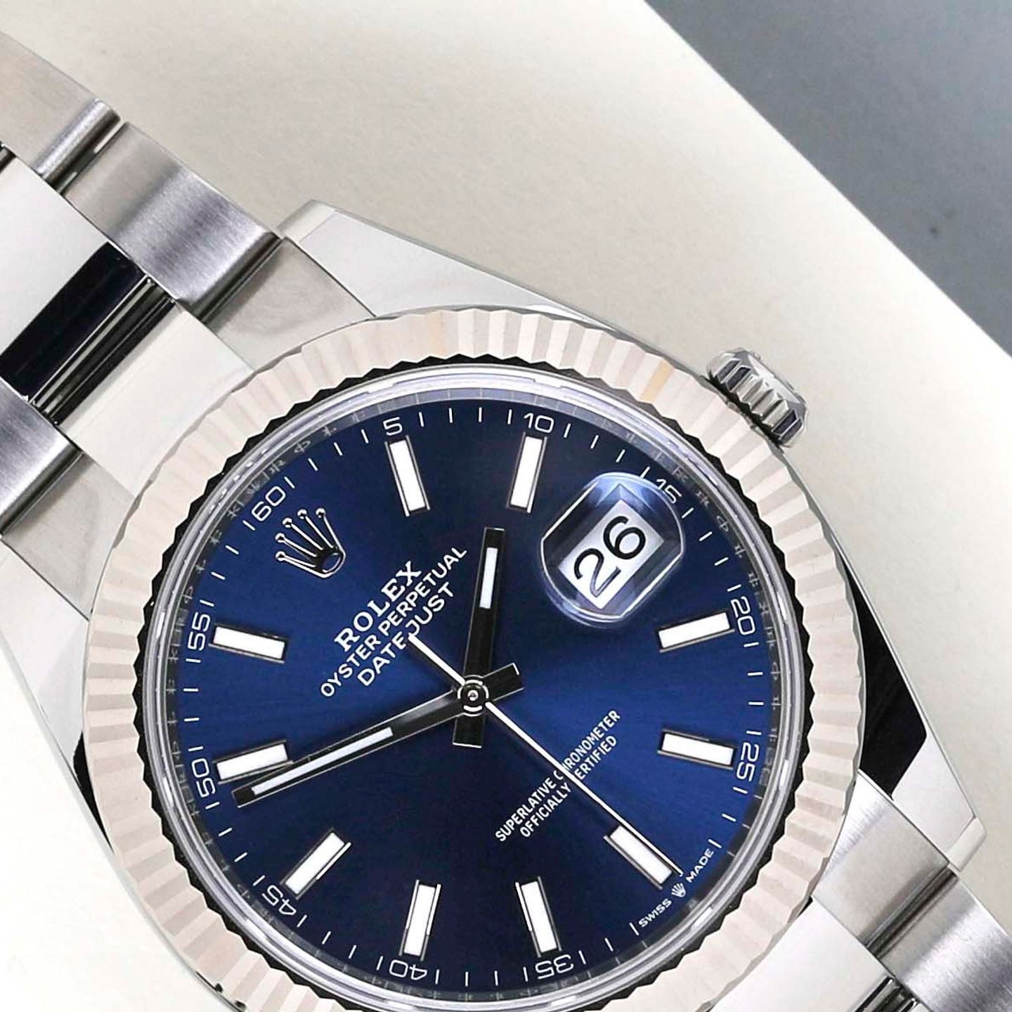 Rolex Datejust 41 126334 (2024) - Blauw wijzerplaat 41mm Staal (3/8)