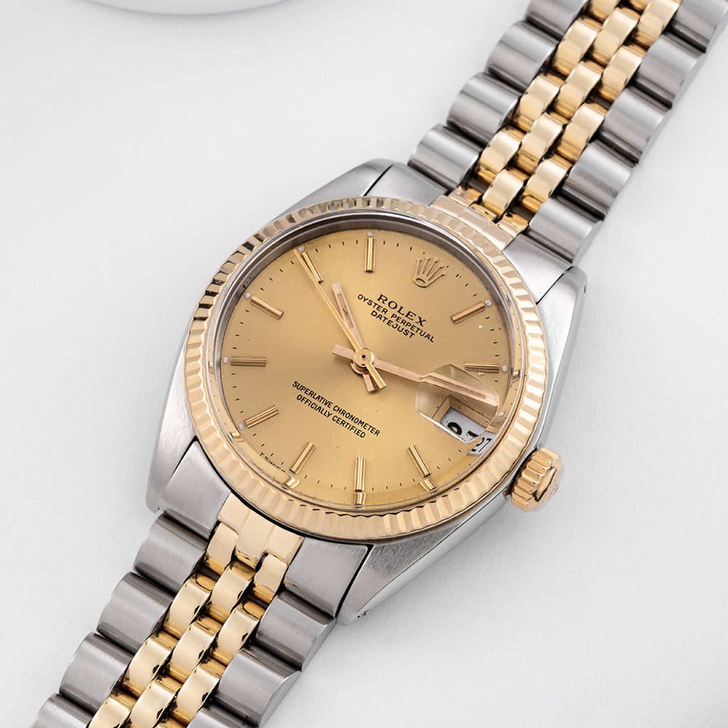 Rolex Datejust 6827 (1978) - Champagne dial 31 mm Gold/Steel case (7/8)