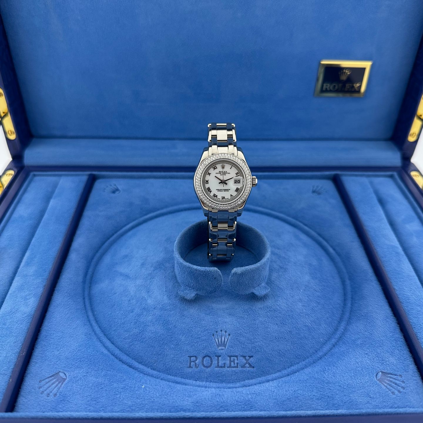 Rolex Lady-Datejust 80339 (2004) - Wit wijzerplaat 29mm Witgoud (7/8)