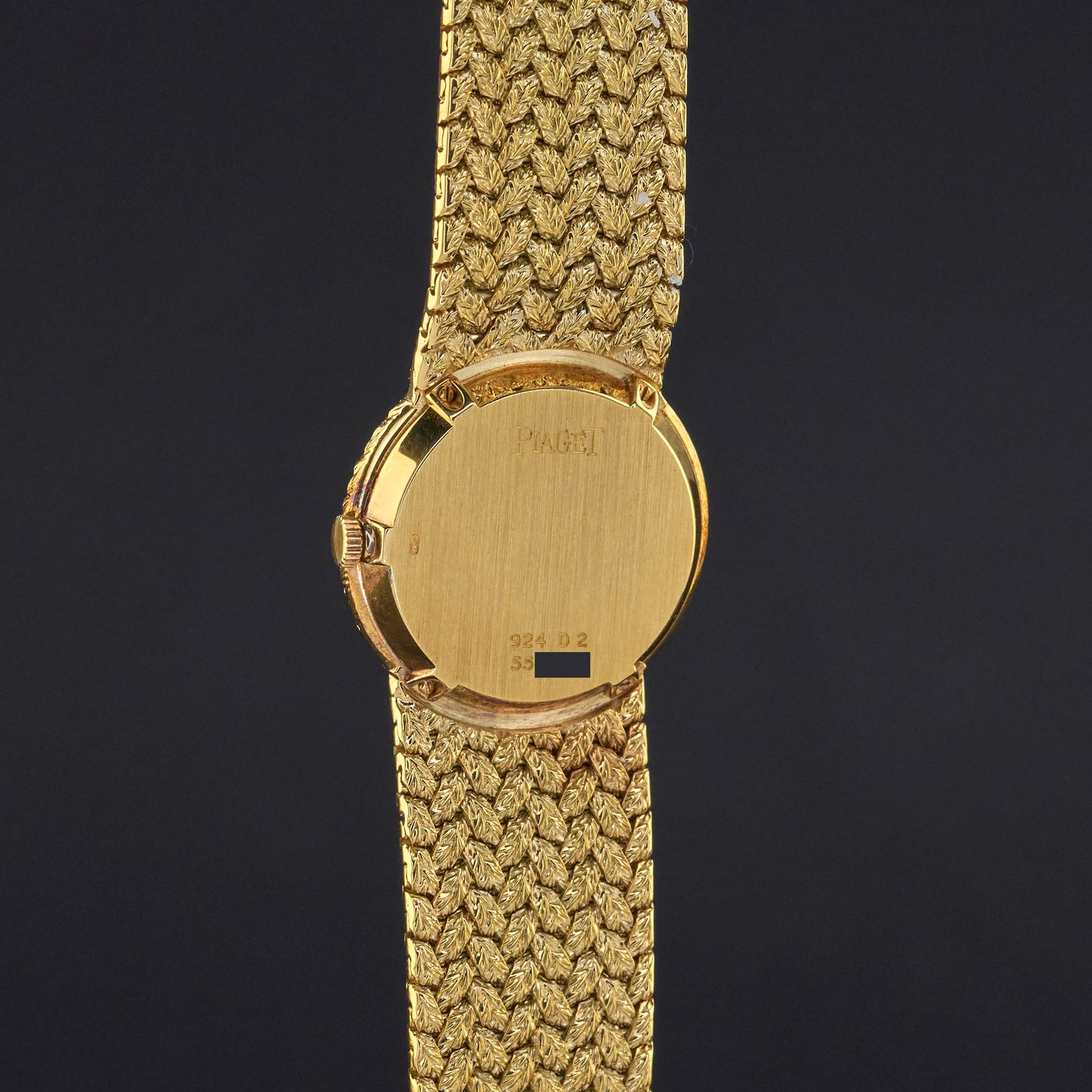 Piaget Vintage 924D2 (Unknown (random serial)) - Blue dial 24 mm White Gold case (7/8)