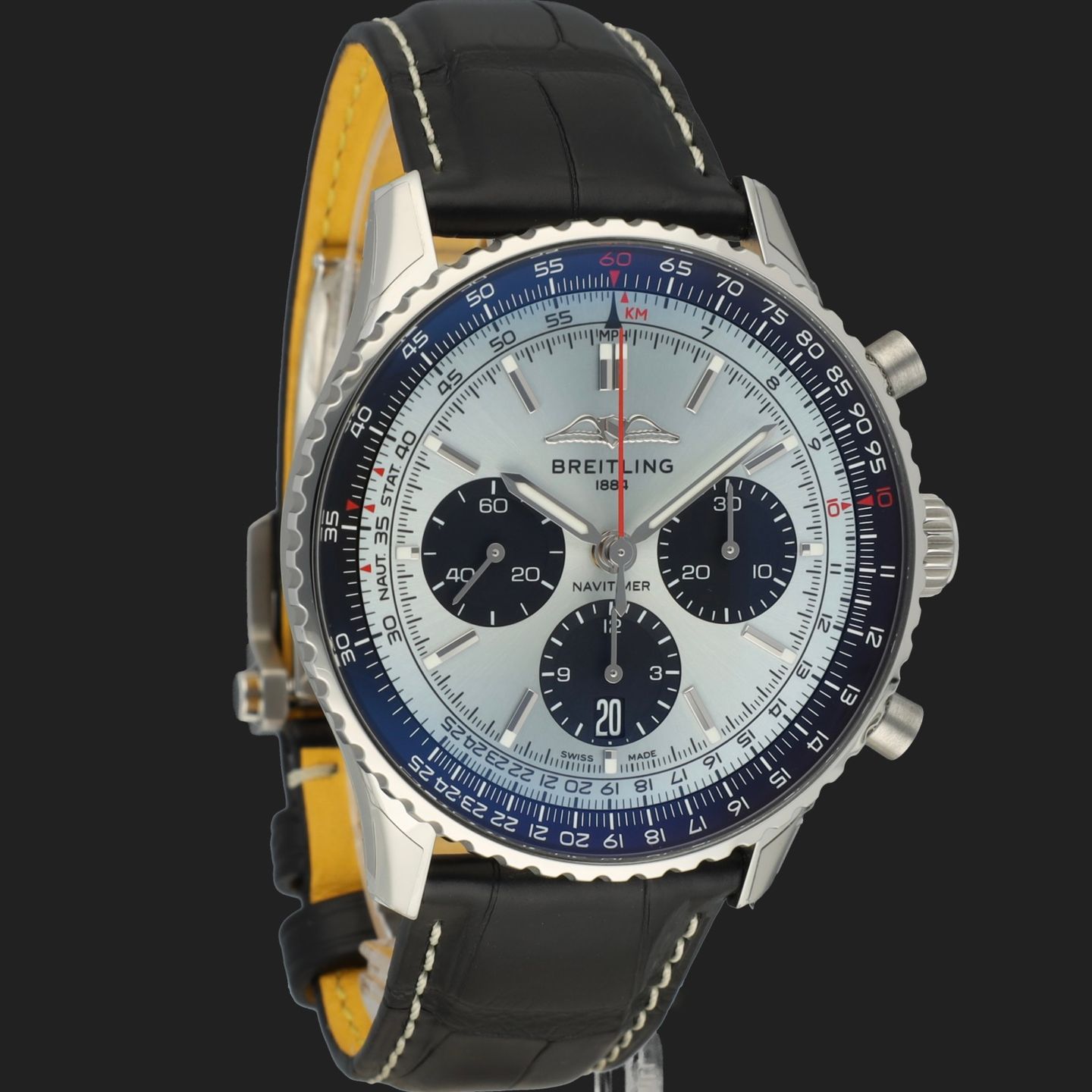Breitling Navitimer 1 B01 Chronograph AB0138241G1P1 (2023) - Zilver wijzerplaat 43mm Staal (4/8)