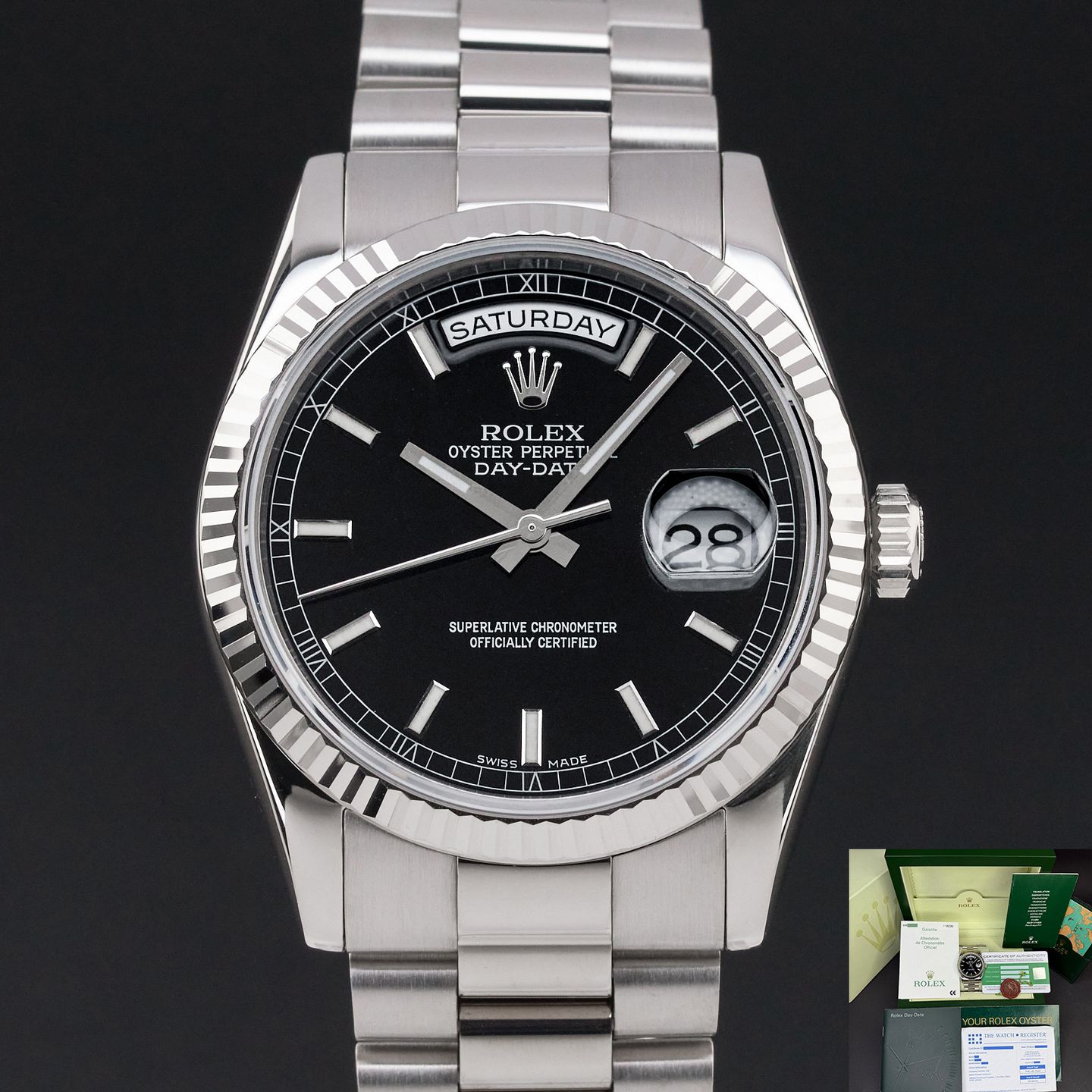 Rolex Day-Date 36 118239 (2006) - 36mm Witgoud (1/8)
