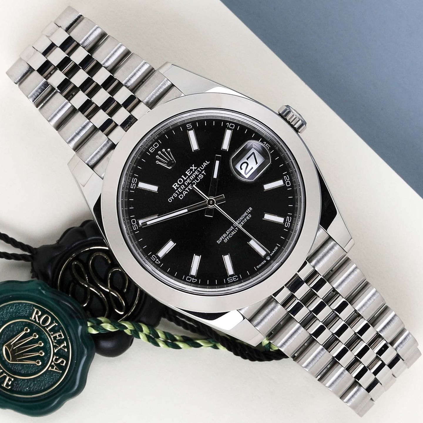 Rolex Datejust 41 126300 (2019) - Zwart wijzerplaat 41mm Staal (1/8)