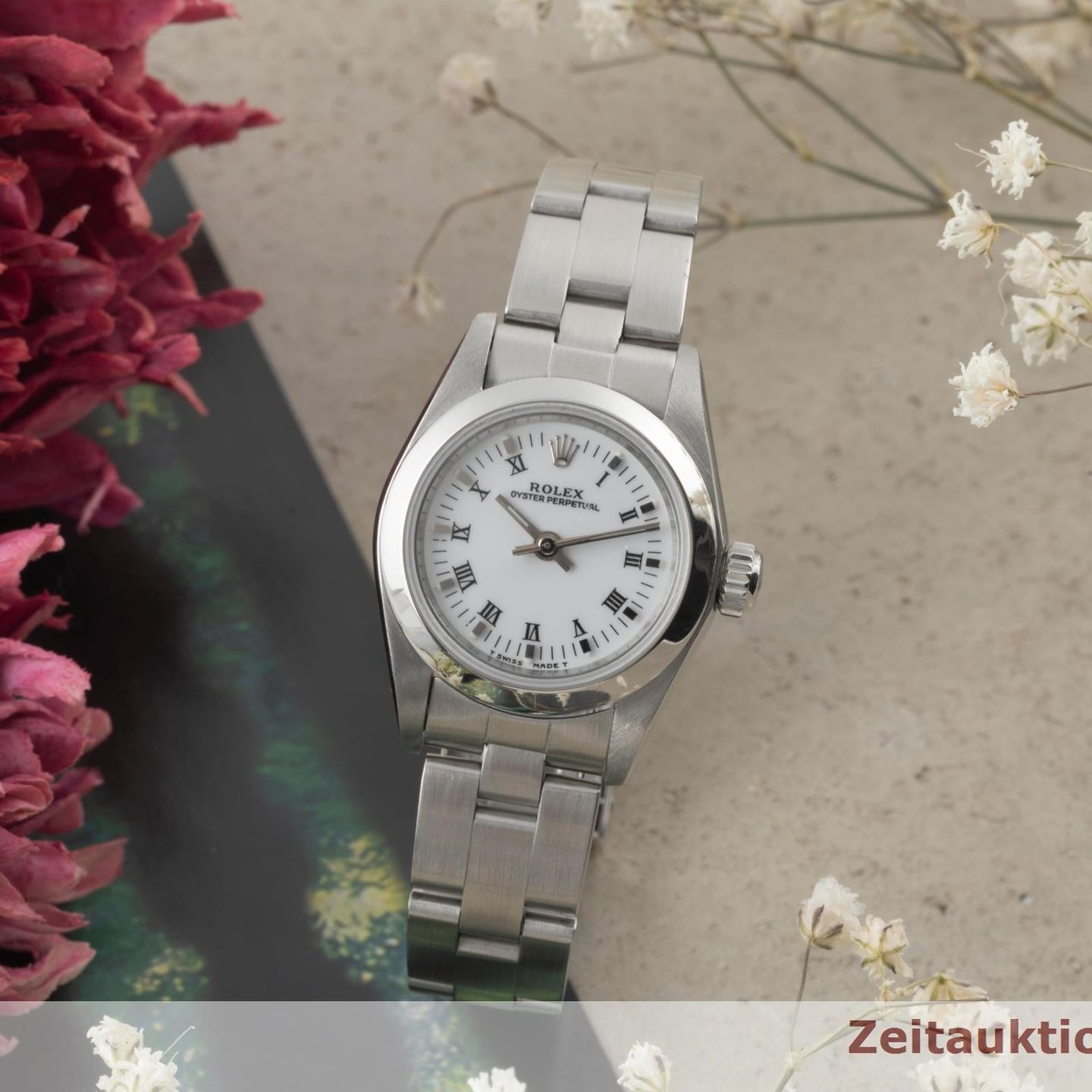Rolex Oyster Perpetual 67180 (1997) - White dial 26 mm Steel case (1/8)