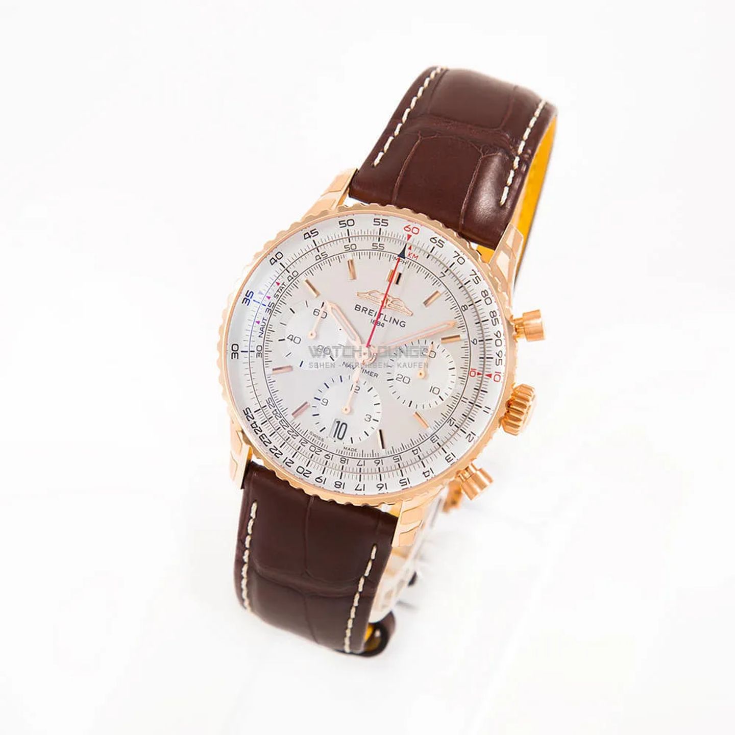 Breitling Navitimer RB0139211G1P1 (2026) - Silver dial 41 mm Red Gold case (5/8)