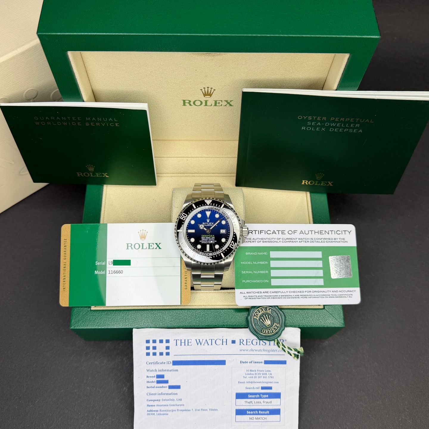 Rolex Sea-Dweller Deepsea 116660 (2018) - Blue dial 44 mm Steel case (3/8)