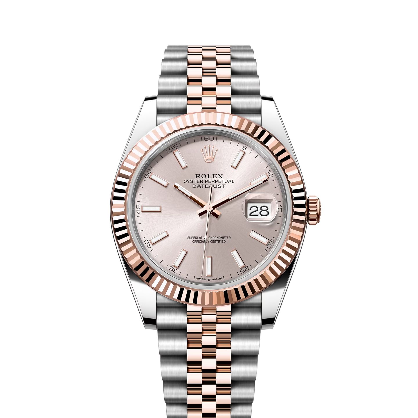 Rolex Datejust 41 126331 (2022) - Pink dial 41 mm Steel case (1/8)