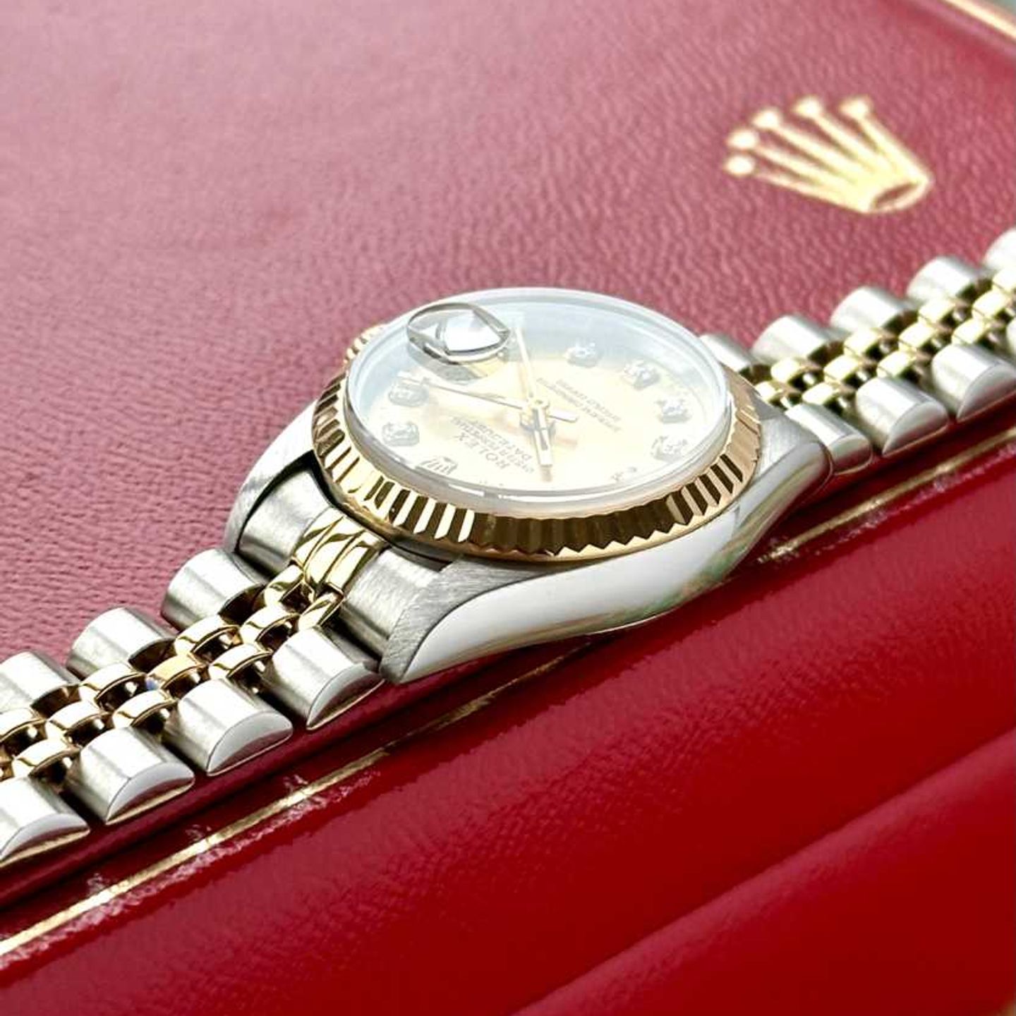 Rolex Lady-Datejust 69173G (1995) - Gold dial 26 mm Gold/Steel case (8/8)