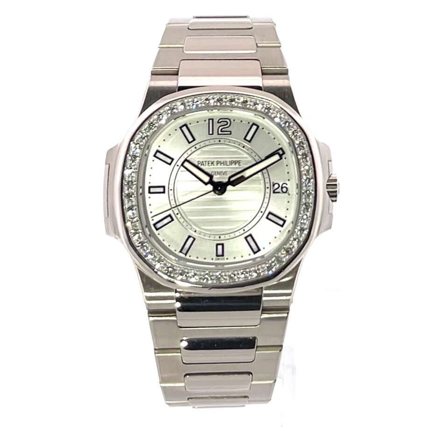 Patek Philippe Nautilus 7010/1G-001 (2011) - Silver dial 32 mm White Gold case (2/8)