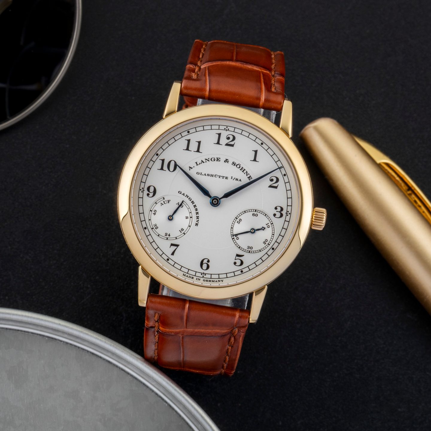 A. Lange & Söhne 1815 221.021 (2000) - Silver dial 36 mm Yellow Gold case (1/8)