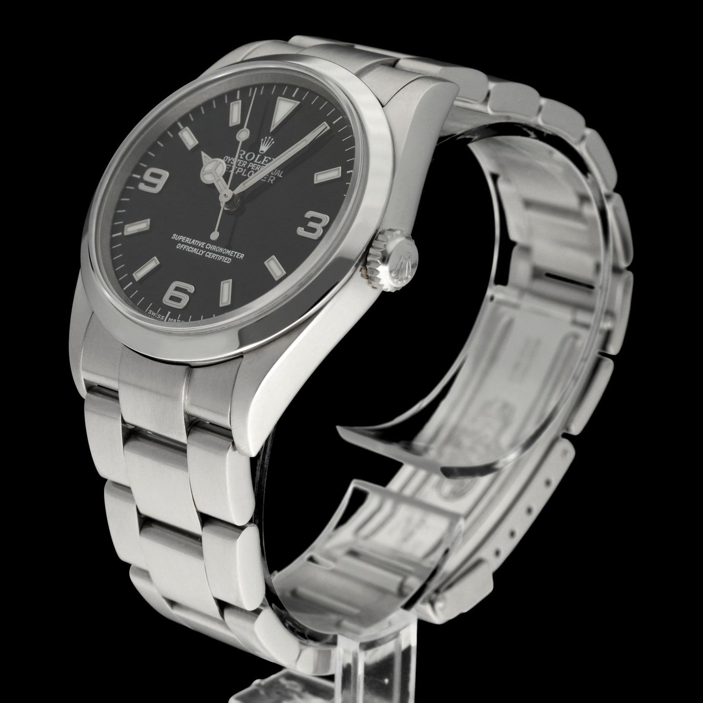 Rolex Explorer 114270 (2001) - Zwart wijzerplaat 36mm Staal (5/8)