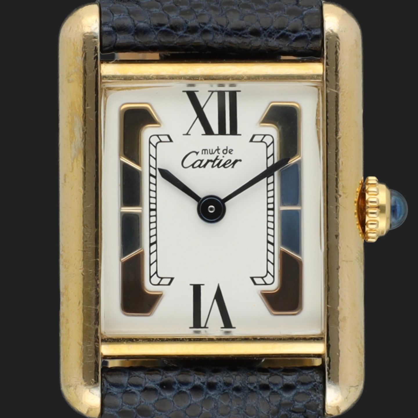 Cartier Tank Vermeil 5057001 (Unknown (random serial)) - Champagne dial 20 mm Gold/Steel case (2/8)