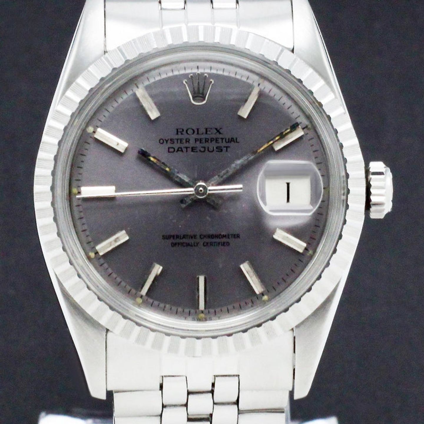 Rolex Datejust 1603 (1965) - Purple dial 36 mm Steel case (1/7)