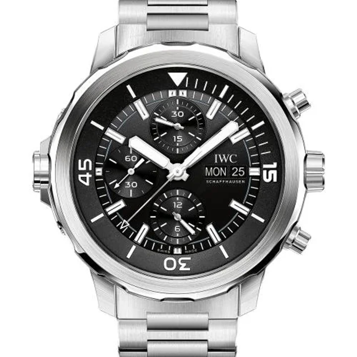 IWC Aquatimer Chronograph IW376804 (2026) - Zwart wijzerplaat 44mm Staal (1/1)