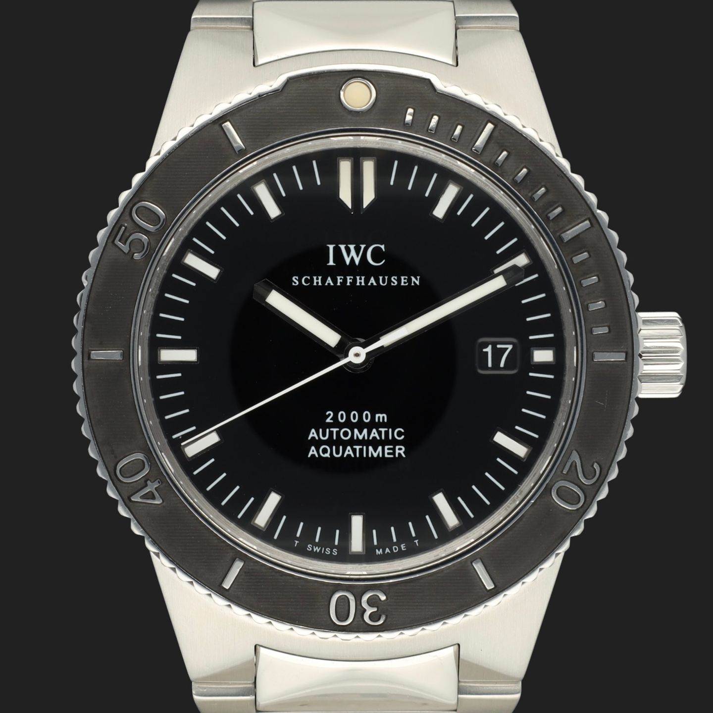 IWC GST IW353602 (2000) - Zwart wijzerplaat 42mm Staal (3/8)