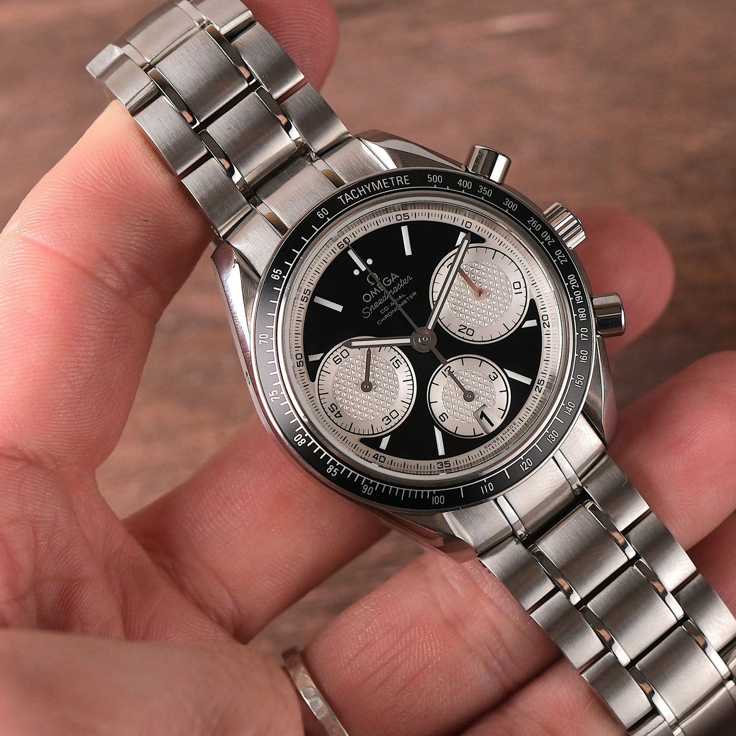 Omega Speedmaster Racing 326.30.40.50.01.002 (Onbekend (willekeurig serienummer)) - Zwart wijzerplaat 40mm Staal (3/8)