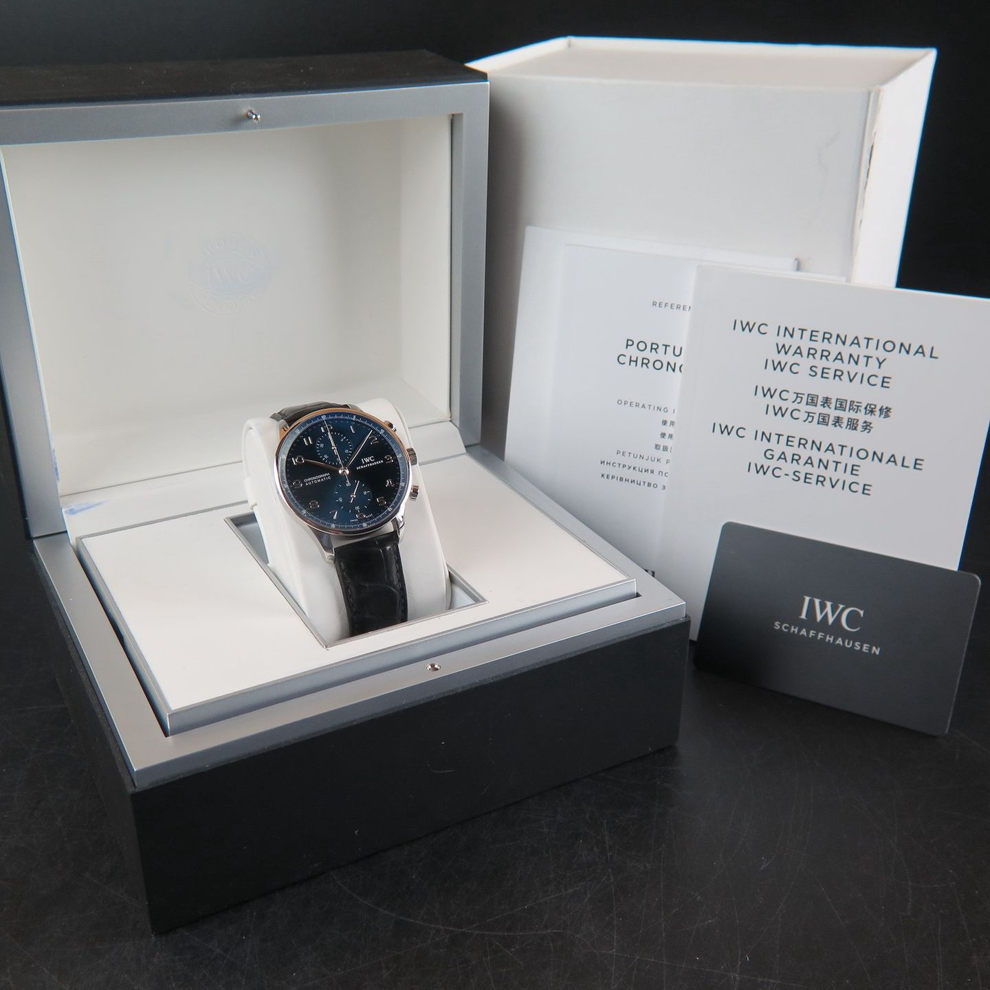 IWC Portuguese Chronograph IW371491 (2018) - Blue dial 41 mm Steel case (6/6)