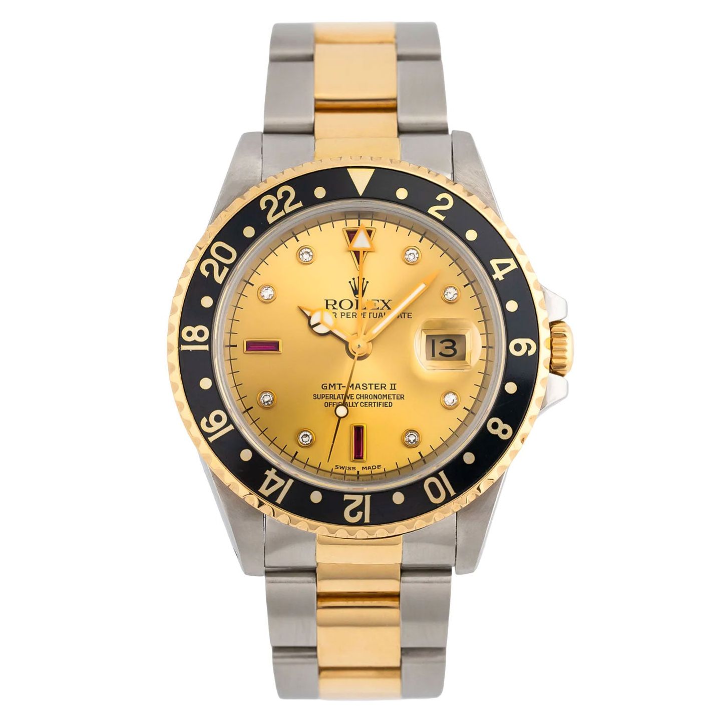 Rolex GMT-Master II 16713 (2001) - 40mm Goud/Staal (1/7)