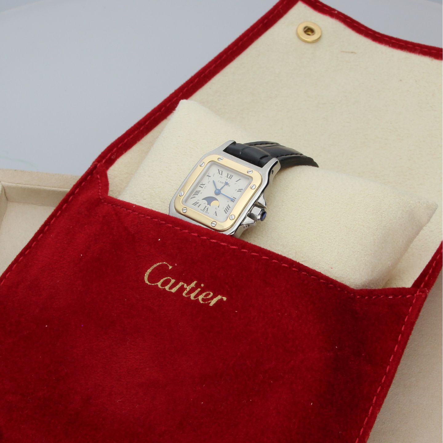 Cartier Santos Galbée 119902 (1990) - Zilver wijzerplaat 24mm Staal (7/8)