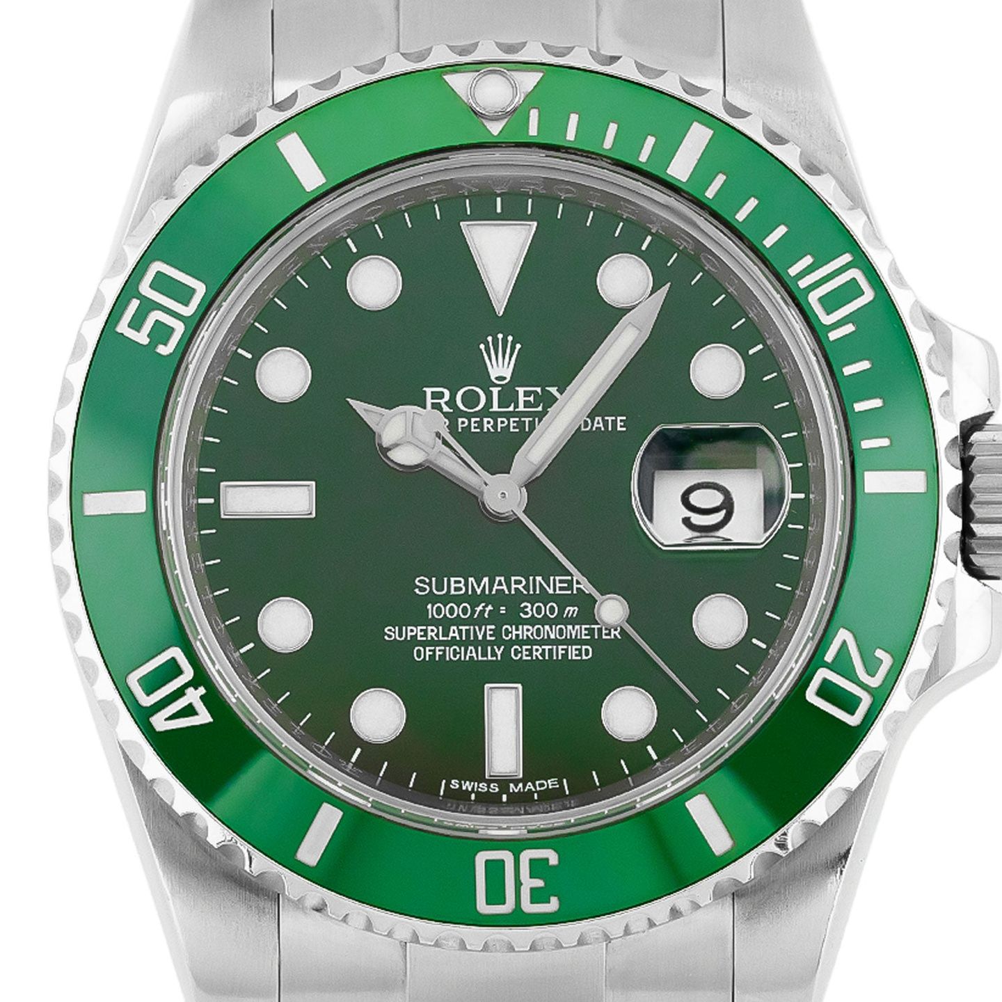 Rolex Submariner Date 116610LV (2011) - Green dial 40 mm Steel case (2/5)