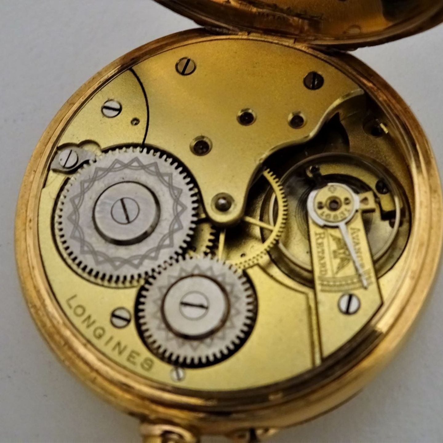 Longines Pocket watch Unknown (Before 1900) - White dial 46 mm Yellow Gold case (7/8)