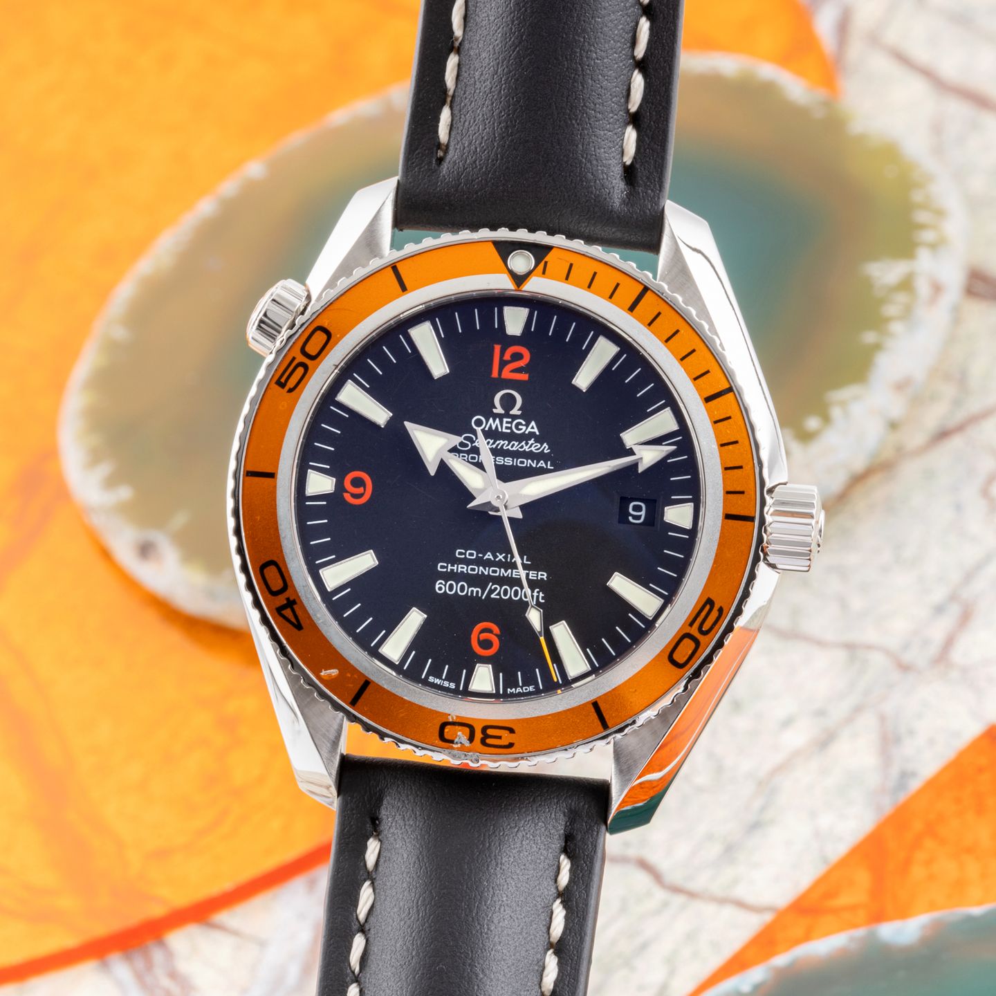 Omega Seamaster Planet Ocean 2209.50.00 (2007) - Zwart wijzerplaat 42mm Staal (3/8)