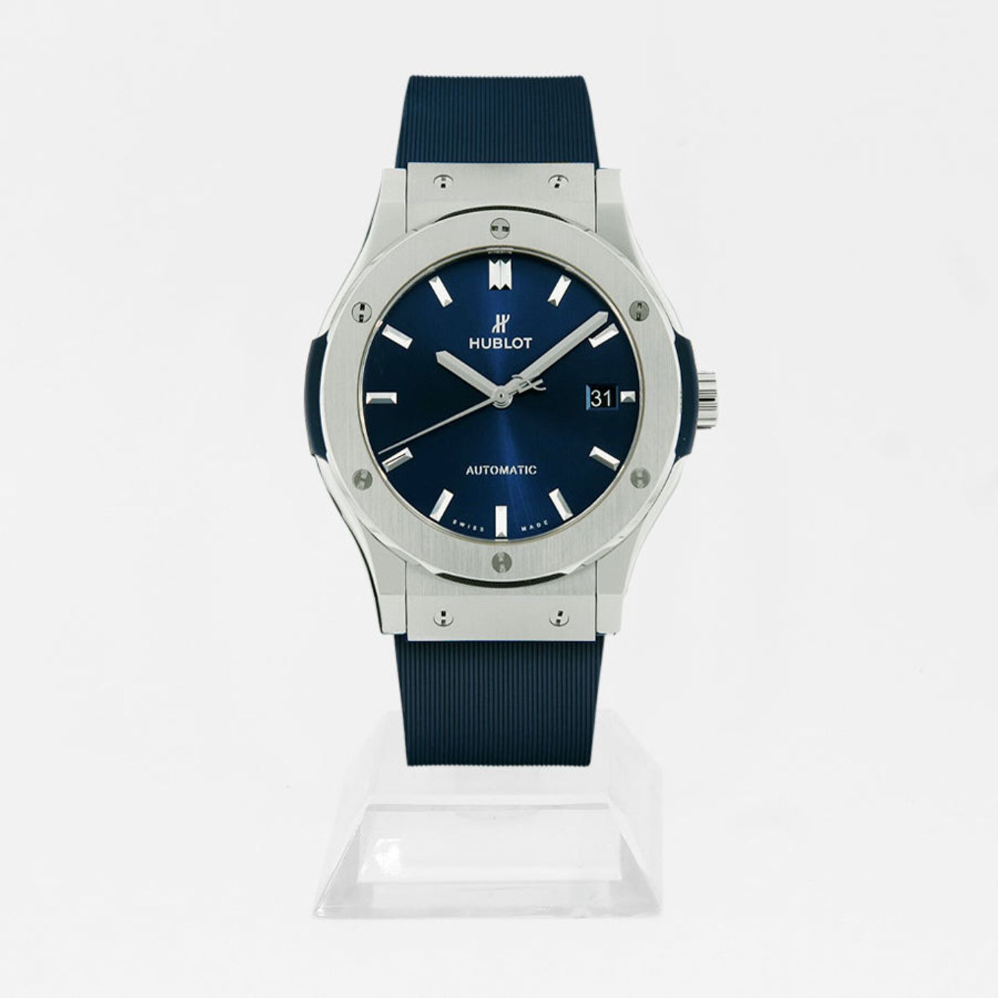 Hublot Classic Fusion Blue 511.NX.7170.RX (2024) - Blauw wijzerplaat 45mm Titanium (1/1)