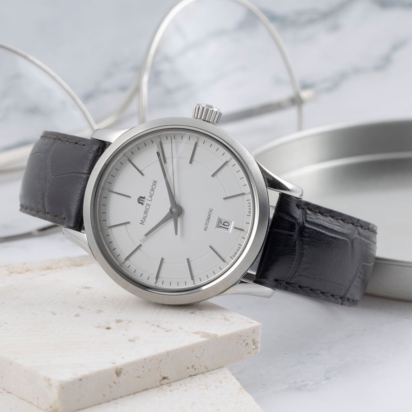 Maurice Lacroix Les Classiques Date LC6017-SS001-130 (Unknown (random serial)) - Silver dial 38 mm Steel case (2/8)