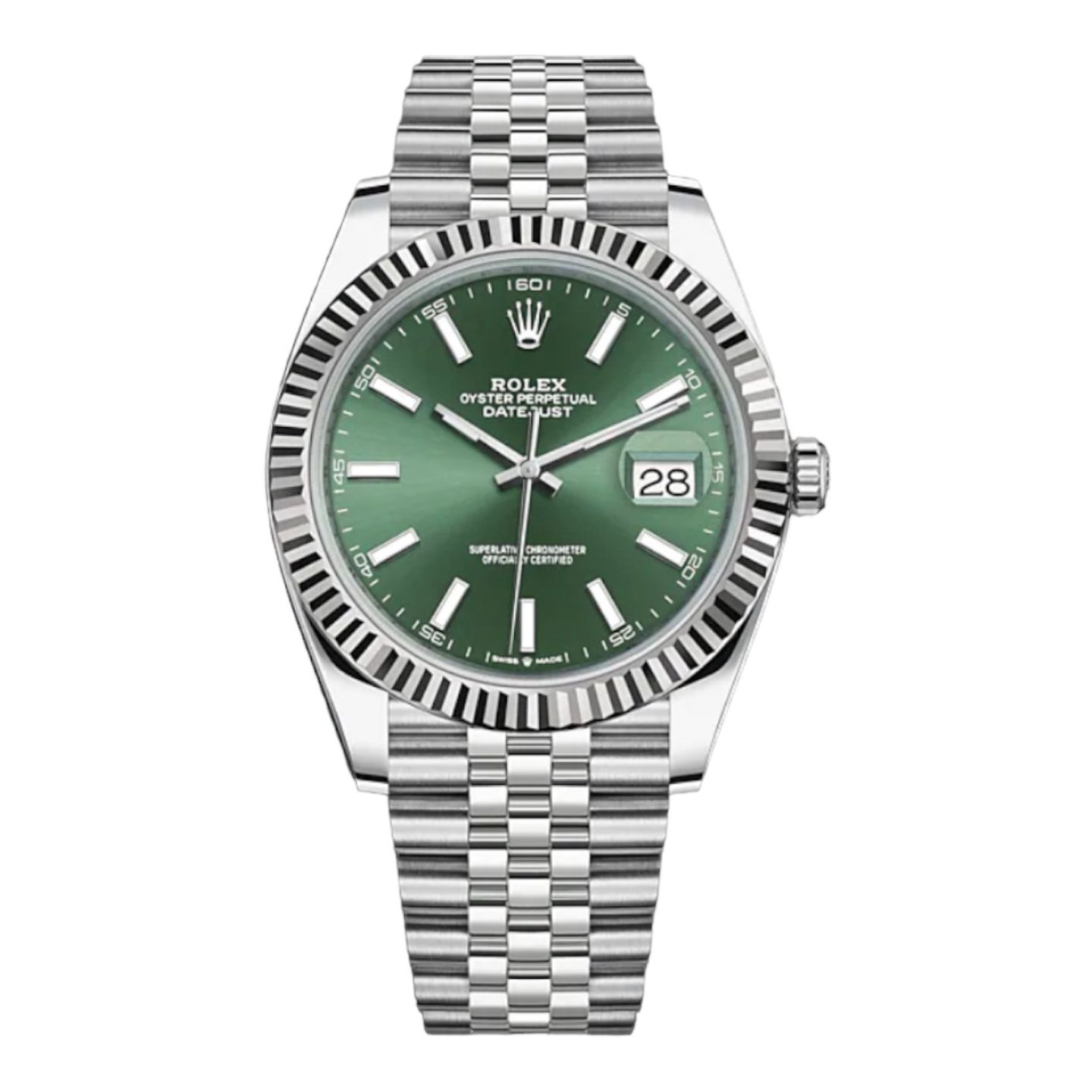 Rolex Datejust 41 126334 (2024) - Groen wijzerplaat 41mm Staal (1/5)