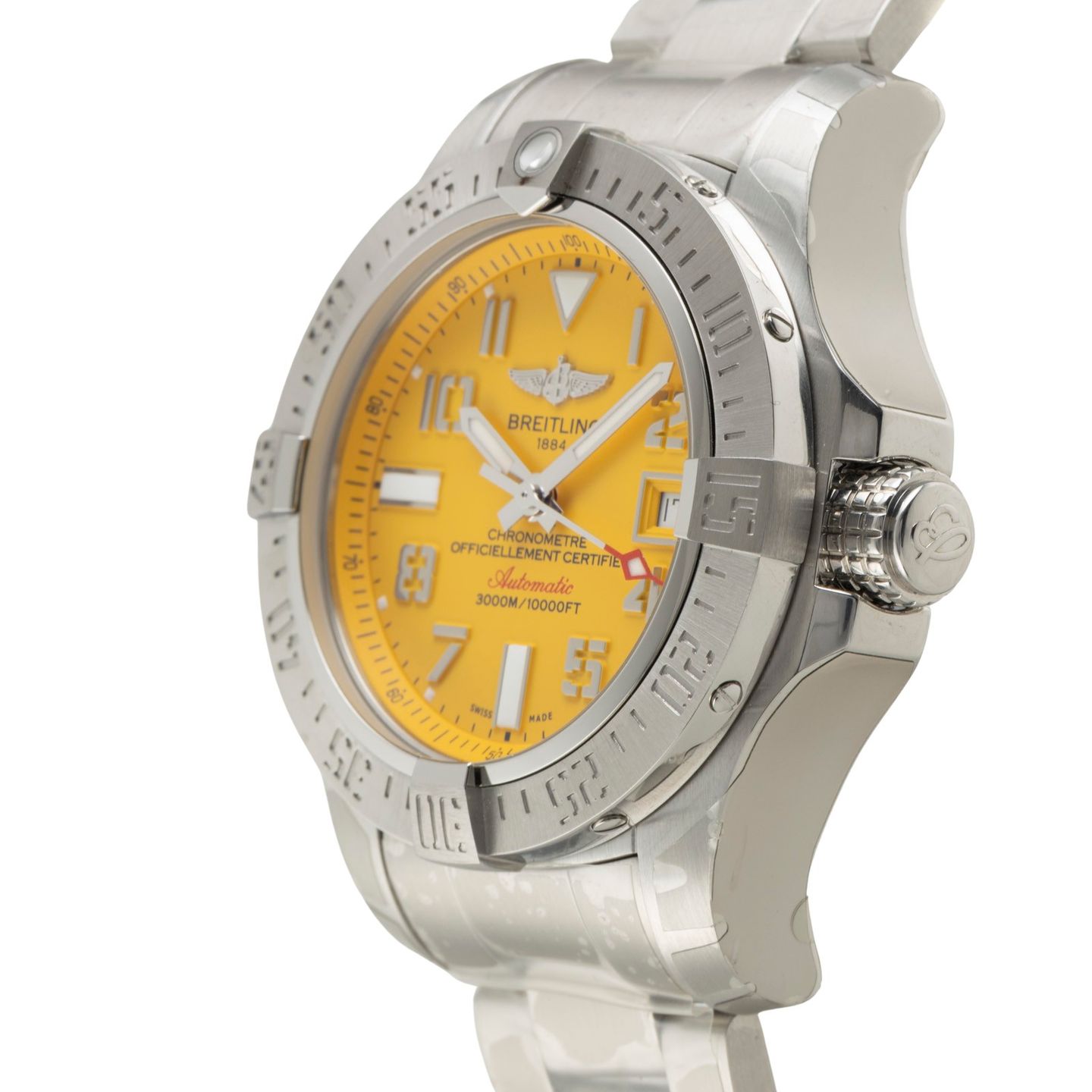 Breitling Avenger II Seawolf A17331101I1A1 (Unknown (random serial)) - Yellow dial 45 mm Steel case (6/8)