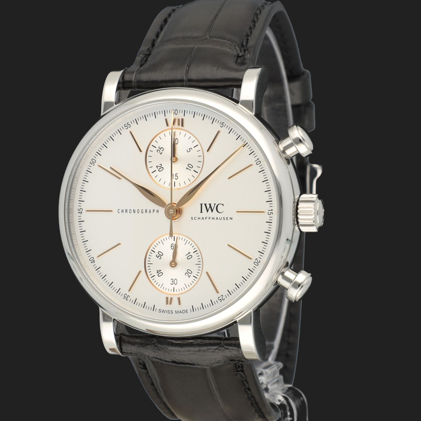 IWC Portofino Chronograph IW391406 (2022) - Silver dial 39 mm Steel case (1/8)