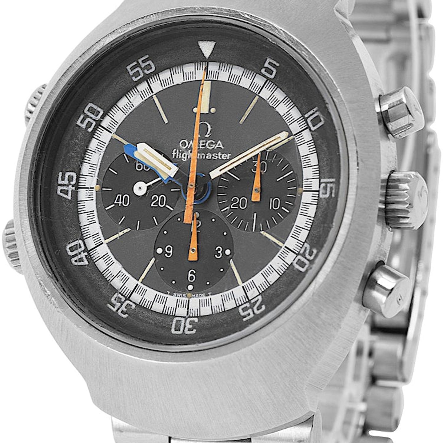 Omega Flightmaster 145.026 (1970) - 43 mm Steel case (3/4)
